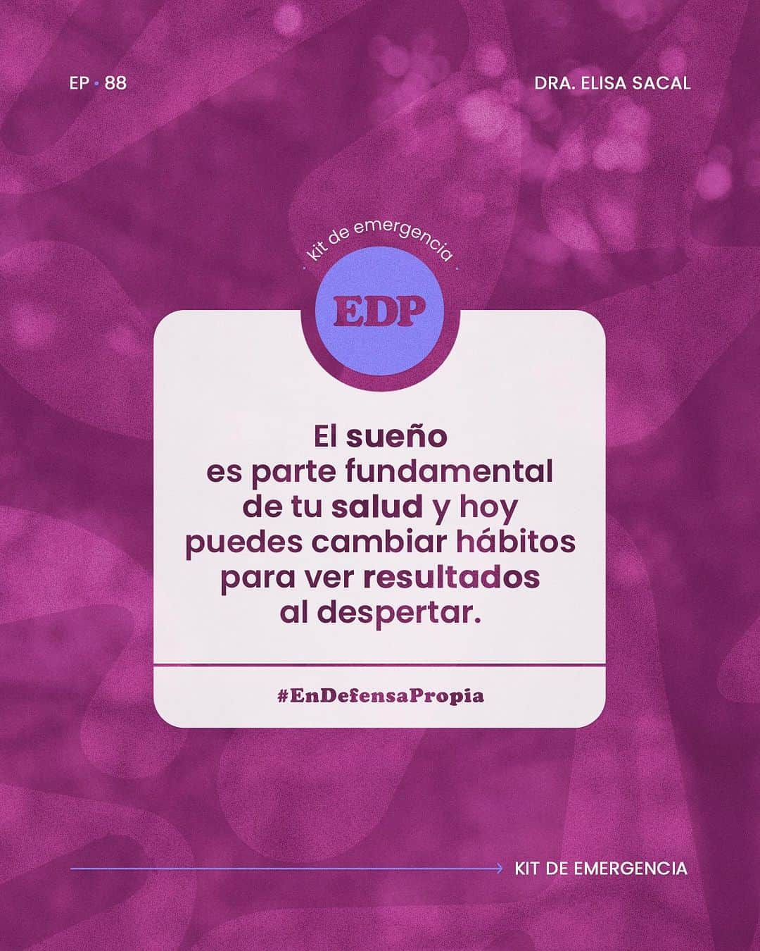 Erika De La Vegaさんのインスタグラム写真 - (Erika De La VegaInstagram)「Estadísticamente solo el 6% de las personas conscientemente cuestiona cuántas horas duermen. La semana pasada la doctora @dra.elisasacal nos compartió todos los mitos, herramientas y buenos hábitos para cambiar y mejorar nuestra calidad del sueño, porque no es solo lo que haces antes de dormir, sino también lo que haces durante el día que puede o no afectar tu sueño.  Comparte esta información con todo el que la necesite y aprende mucho más en el episodio completo disponible en todas las plataformas de audio: spotify, google podcasts, apple podcasts, amazon music y en mi canal de youtube.  #ErikaDeLaVega #podcast」12月3日 7時50分 - erikadlvoficial