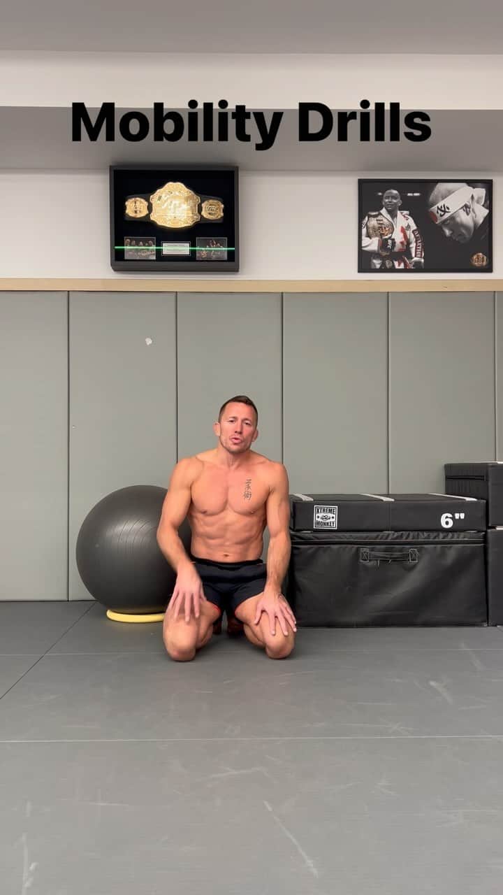 ジョルジュ・サンピエールのインスタグラム：「After years of punching and wrestling, these exercises really helped restore the range of motion in my elbows.」