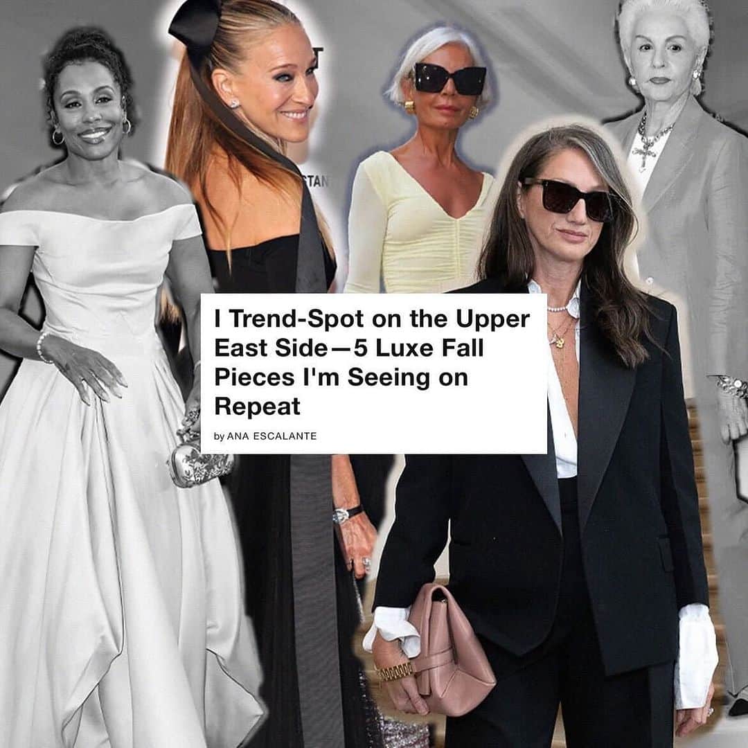 WHO WHAT WEARのインスタグラム：「If you've ever wanted to channel the style of a well-dressed woman who resides in NYC's opulent Upper East Side, we have just the account for you. Womenswear designer turned documentarian Joshua Kamei is the mind behind @ladiesofmadisonave, a profile of the fabulous outfits that occupy the UES and the women donning them. From icons like @verawang and @therealdvf to lesser-known muses he's met through his work, Kamei provides endless inspiration by identifying ladies with impeccable taste. Find his thoughts on accessorizing, the quiet-luxury trend, and the 5 luxe pieces he's currently seeing everywhere at the link in our bio.」