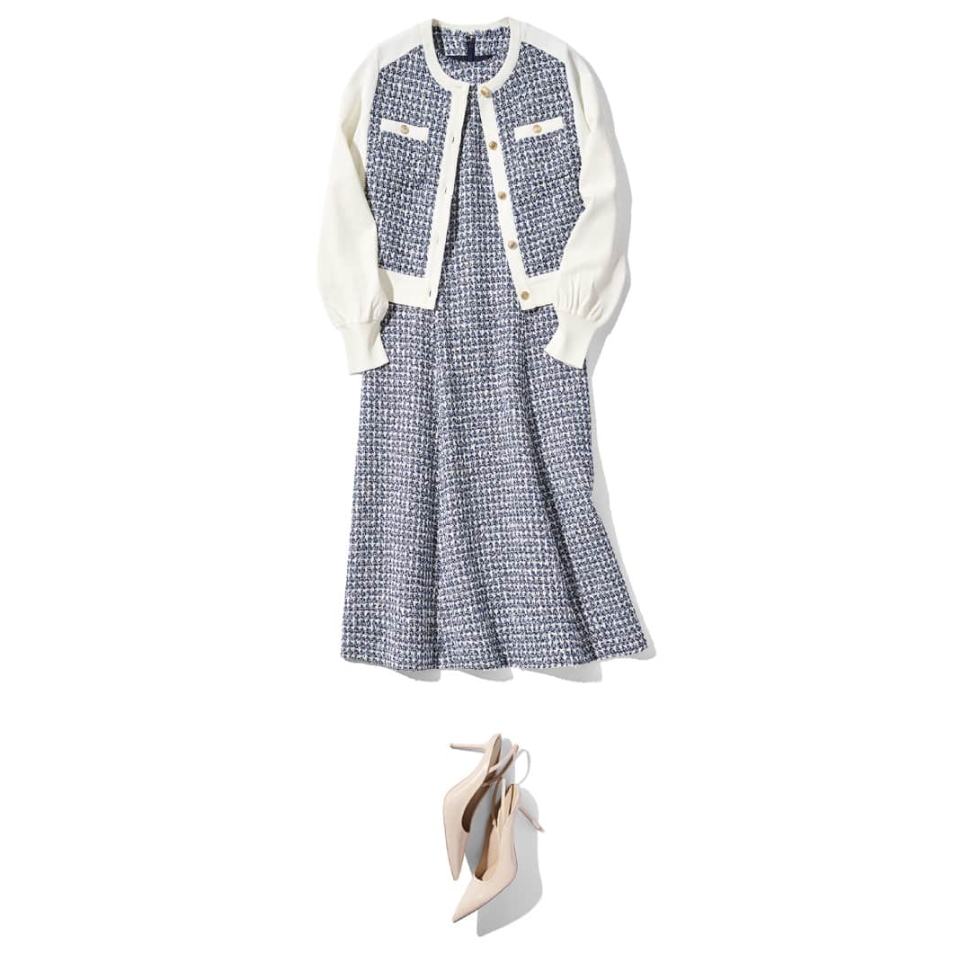 ANAYIさんのインスタグラム写真 - (ANAYIInstagram)「“Tweed” Coordination  交差し合う色と色、その組み合わせによって生まれる魅力は無限。 ブルーやホワイトなど、爽やかな季節に似合うクリーンなカラーで。  ＿＿＿＿＿＿＿＿＿＿＿＿＿＿＿＿  "Eternal Line 2024" 心に留めておきたい名場面とともに華を添える、美しく、しなやかな「ANAYI Eternal Line」   ＿＿＿＿＿＿＿＿＿＿＿＿＿＿＿＿  オンラインストアにて松島花さんの着こなすLOOOK BOOKが公開中。 店舗では、限定オリジナルノベルティやVISUAL BOOKもご用意しております。  ぜひご覧ください。  #ANAYI #アナイ #EternalLine2024_ANAYI #松島花 さん」12月3日 12時00分 - anayi_official