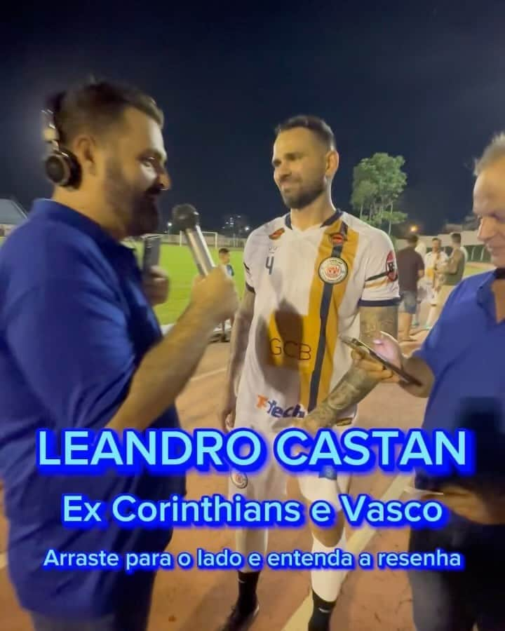 レアンドロ・カスタン・ダ・シウバのインスタグラム：「FUTEBOL ENTRE AMIGOS 2023 ⚽   LEANDRO CASTAN - Ex Corinthians, Vasco e Seleção Brasileira   Dia de muita solidariedade e um jogão com os feras de Leme, do Brasil e do Mundo.  Parabéns a todos da organização, um evento que além de trazer jogadores de seleção faz o bem arrecadando alimentos e leite para quem mais precisa.」