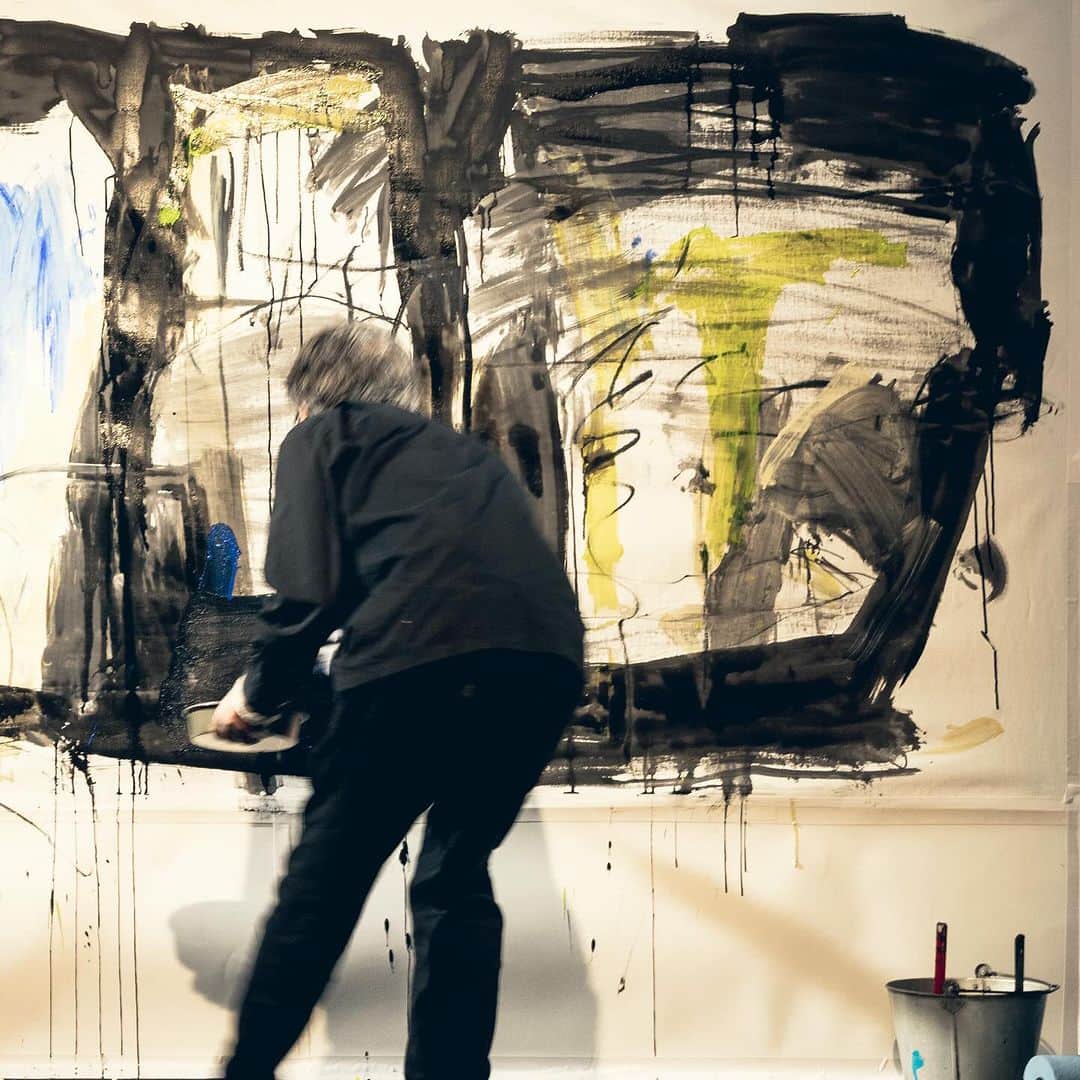 Uzo Hiramatsuのインスタグラム：「2021.暫定ギャラリーWallでのペインティングライブ作品。 Overground Asia 「Manucoffee 20th Anniversary 」 にて展示中！ 2021. Live painting at temporary gallery WALL. overground asia On display at “Manucoffee 20th Anniversary”!」