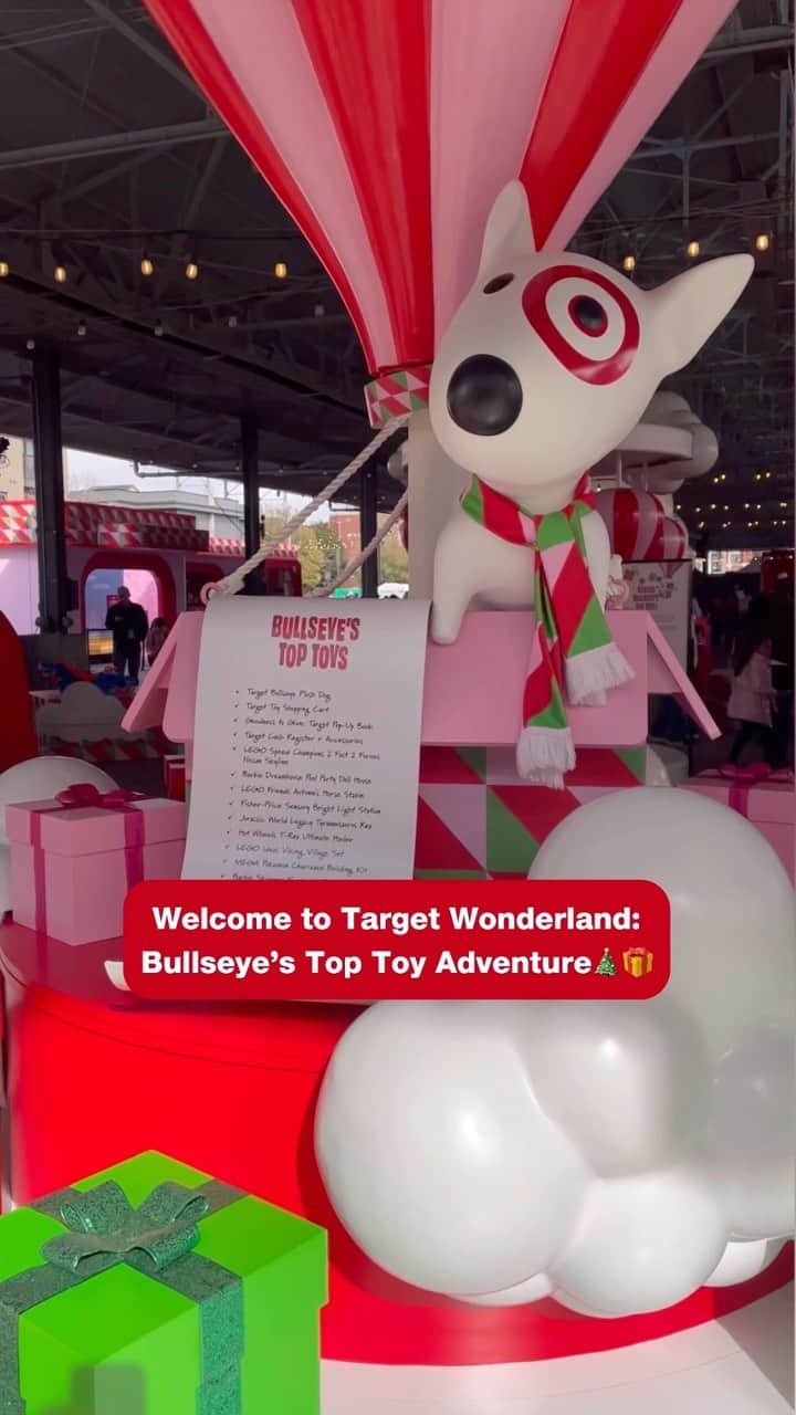 Target Styleのインスタグラム：「Hey Dallas, TX! We’re here with our friends @nintendoamerica, @lego, and @barbie at Target Wonderland: Bullseye’s Top Toy Adventure🎄🎁✨  Stop by for must-have toys of the season and treats! 🍫  P.S. Open to the public, the magic continues tomorrow, hope to see you there  Next stop: 🚂✨ Los Angeles, CA on Dec 15th & 16th」