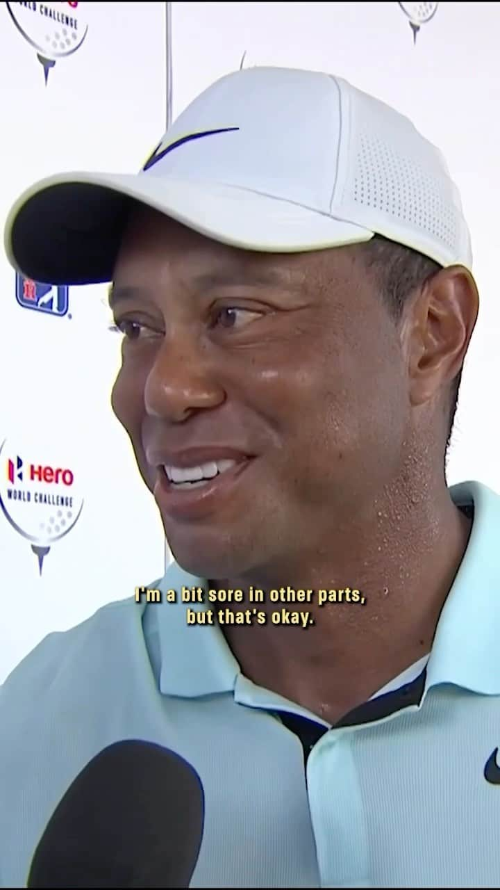 チョン・インジのインスタグラム：「“I still have game, it’s whether or not the body can do it.” 🐅  Tiger Woods speaks with Todd Lewis on making progress with a third-round 71 at the #HeroWorldChallenge   📺: All rounds live on @peacock」