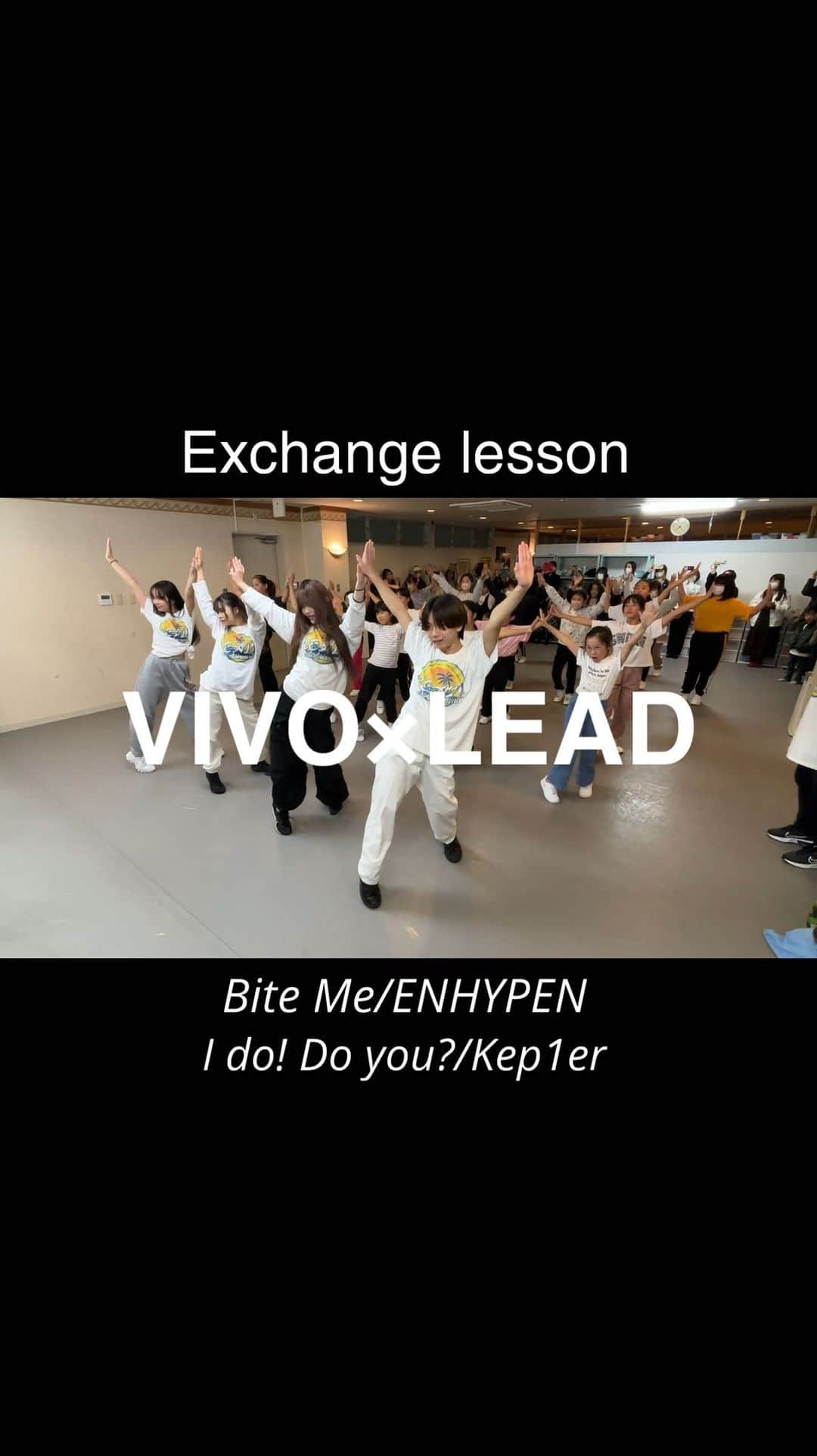 西村麻衣のインスタグラム：「【Exchange lessons】 VIVO×LEAD［Konon］  2023.11.17  LEADのLessonをVIVOでさせていただきました！ 生徒の皆さん、礼儀正しく、元気いっぱいで、楽しいclassになりました！ありがとうございました😊  上級 🎧Bite Me/ENHYPEN  初級 🎧 I do! Do you?/Kep1er  instructor:Konon  @d.c.vivo  @ko.tooo  @lead.ent  @konon__official  @maikey1006   #dance #岡山　#LEAD #習い事　#岡山ダンススタジオ #vivo」