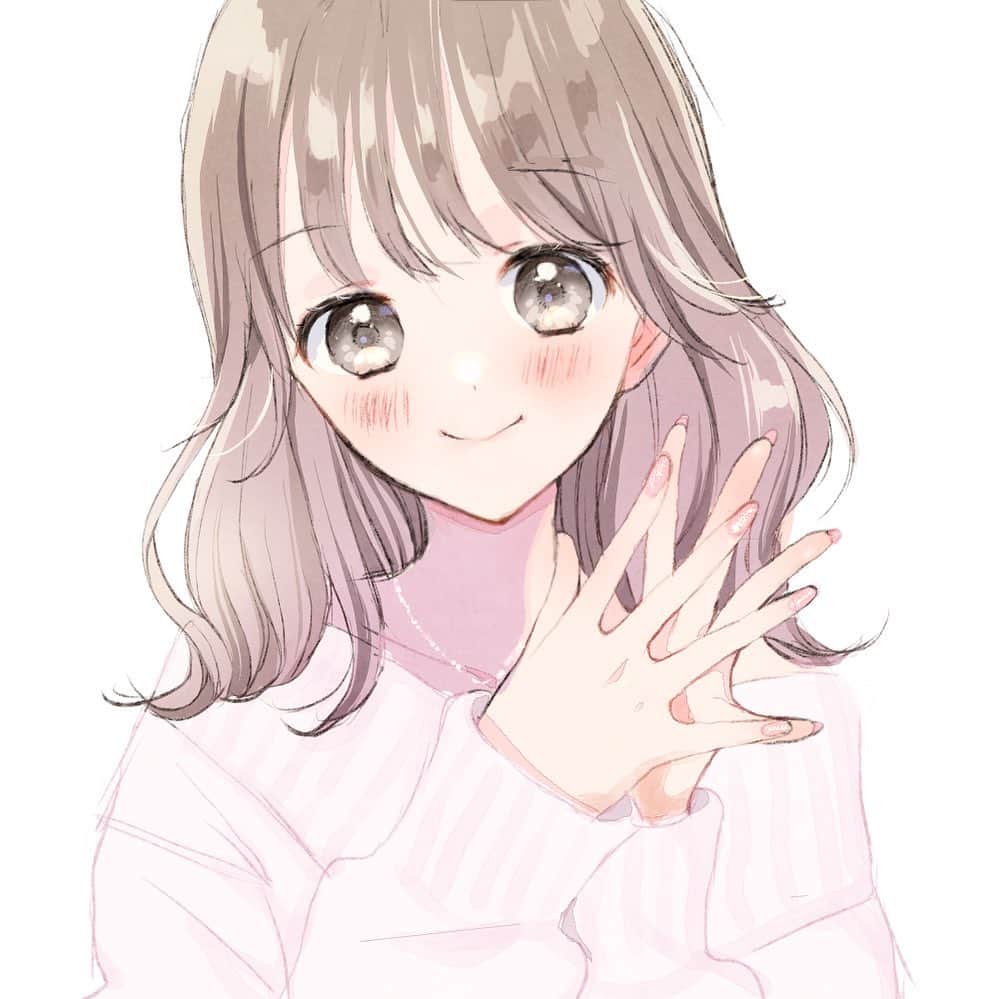 池田春香のインスタグラム：「ニットにキラキラしたネイルの組み合わせが好きすぎる💓のらくがき  久しぶりにらくがきできた😮‍💨細切れの時間をやればできるはずなのでiPadを使いこなしてもっと描きたいです✨」