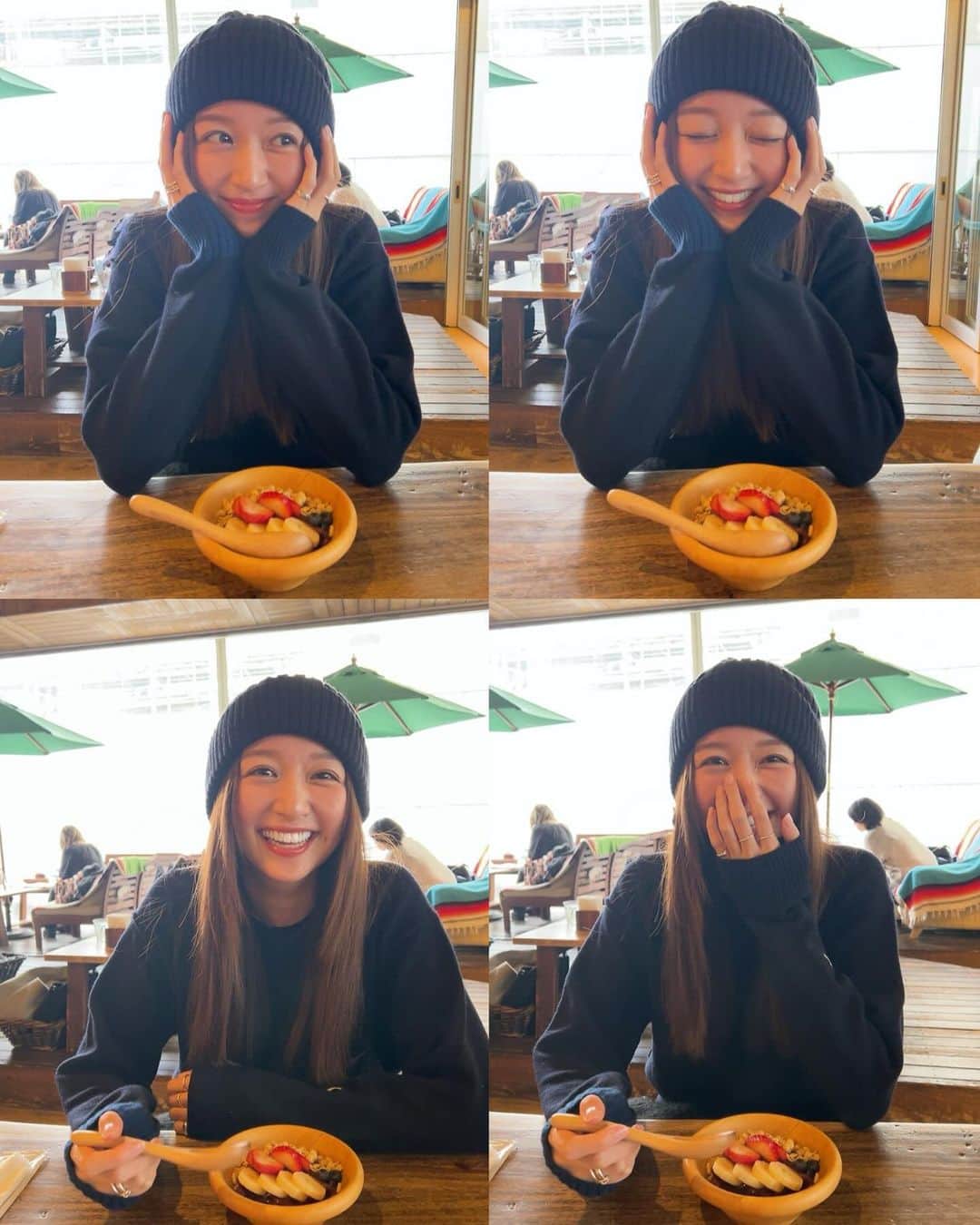 鹿沼憂妃のインスタグラム：「アサイーひさびさ食べたら歯キーンなった😬  10年前は毎週毎日のようにたべてたなぁ🫐❤️」