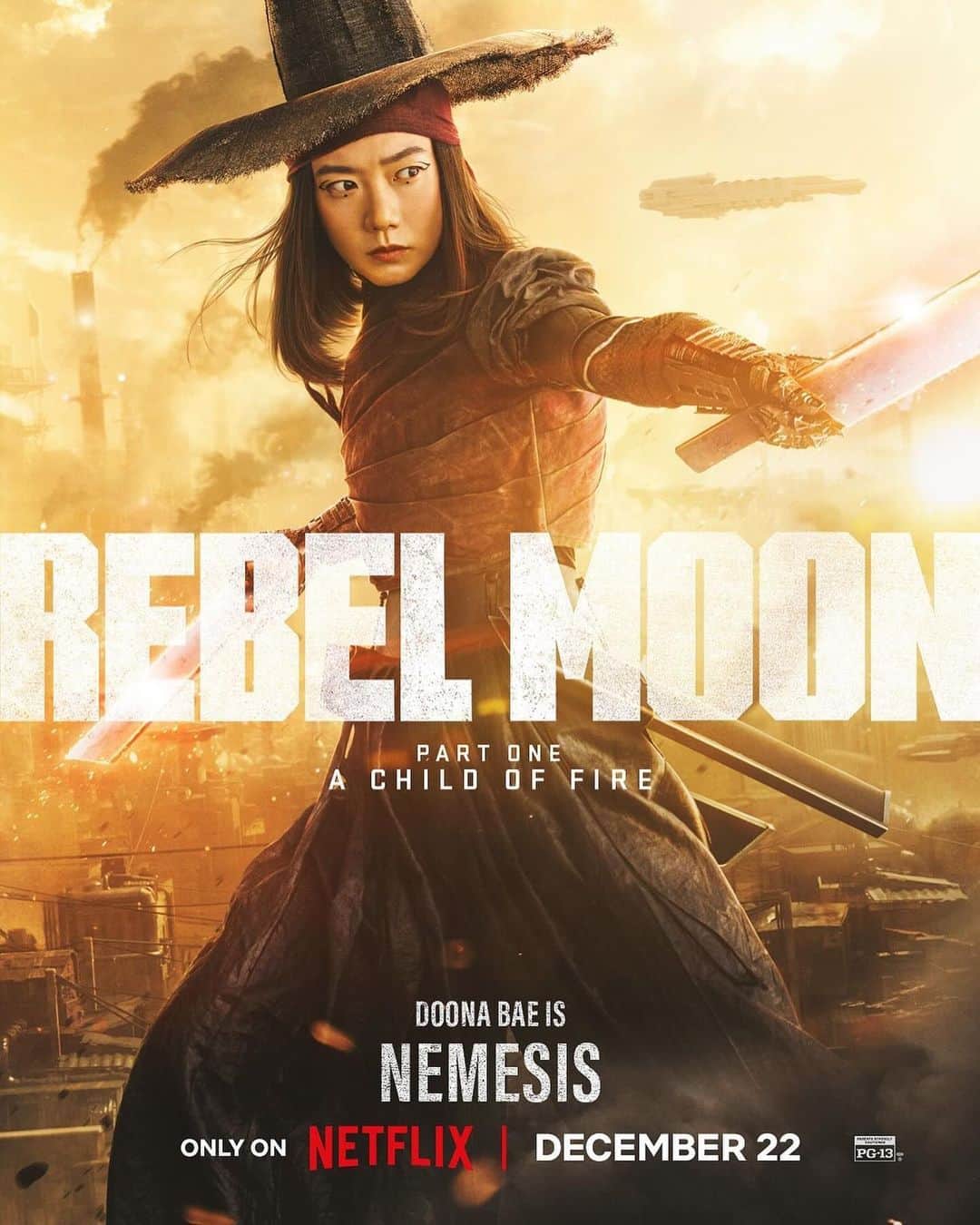 ペ・ドゥナのインスタグラム：「Nemesis  #RebelMoon @netflix」