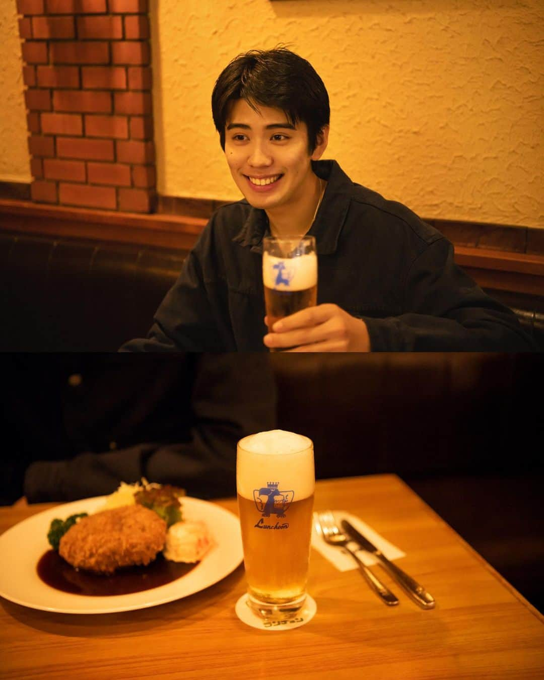 メンズノンノのインスタグラム：「「本当においしい生ビール」を飲んでみよう。価値観が変わる？ビール初心者が老舗ビヤホールへ。究極の一杯を体験。【お酒と仲良くなってみ隊！】  お酒ビギナーに向けた本連載。今回のテーマは「ビール」。  大人になったら一度はお店で「とりあえずビール！」と言ってみたい。その一歩を踏み出すなら、神保町にある老舗洋食店『ビヤホール ランチョン』がオススメ。ここでは”本当においしい生ビール”を飲めるという噂が。  「20歳になったばかりの時に初めて飲んだビールはとても苦く感じて、これが大人の味か、自分にはまだ早いなと思っていました」と語るお酒ビギナーのメンズノンノモデル 稲井孝太朗が実際に潜入。果たして、稲井のビール道は拓けるのか…？  続きはメンズノンノウェブをチェック！ @mensnonnojp  Photos:Kaho Yanagi Model:Kotaro Inai [MEN’S NON-NO model］  #メンズノンノ #mensnonno #メンズノンノウェブ #mensnonnoweb #メンズノンノモデル #mensnonnomodel #稲井孝太朗 #ランチョン #ビヤホールランチョン #神保町グルメ #神保町ランチ #ビール #ビール好き」