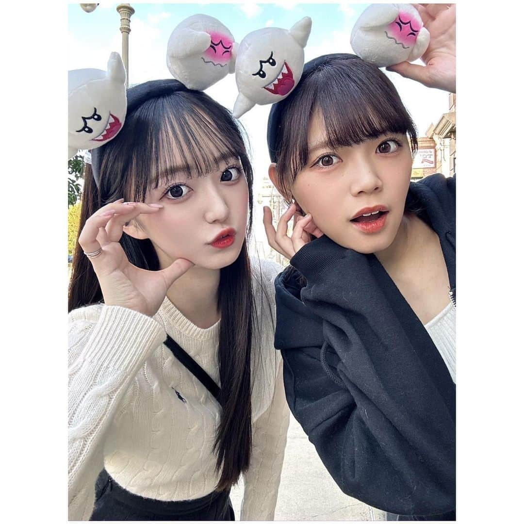 日比野芽奈さんのインスタグラム写真 - (日比野芽奈Instagram)「👭🤍 . . . ラフラフの唯一同い年メンバー ゆいちゃんと2人で行ってきたよ〜！！ . . . ふたりともユニバ初心者すぎて あせることもありましたが、 アトラクションもフードも すべて満喫してのでは...？という 感じでおなかいーっぱい🥹💖 . . . #universalstudios #universalstudiosjapan #usj #universalstudio #usjコーデ #usjハロウィン#ハロウィン #halloween #ユニバーサルスタジオ #ユニバーサルスタジオジャパン #ユニバーサルスタジオジャパン #ユニバ#ユニバコーデ#ユニバフード#ユニバカチューシャ #ユニバハロウィン#ユニバコーデ #ホラーナイト #ホラナイ #ハロウィーンホラーナイト #テレサ #テレサコーデ  #モノトーンコーデ #大阪観光  #ラフラフ」12月3日 19時00分 - hibino_meina