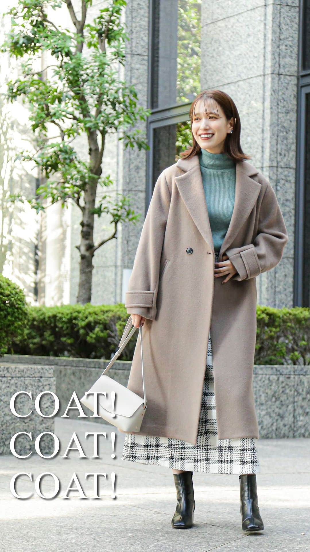 N.のインスタグラム：「COAT!COAT!COAT! N.で見つける、本命コート♡  冬のスタイルの決め手となるアウター❄︎ サマ見えするハンサムデザインや、 トレンドのミディ丈など、毎日の品を上げてくれる今季の本命アウターを見つけて✨  気になるアイテムは🏷をチェック☑︎  ————————————— #コート#ショートコート#ミドルコート#チェスターコート#スタンドカラーコート#通勤コート#オンオフ兼用 #人気アイテム #nnaturalbeautybasic #通勤アイテム#大人カジュアル#カジュアルコーデ #お出かけコーデ#トレンド#パンツスタイル#エヌナチュラルビューティーベーシック」