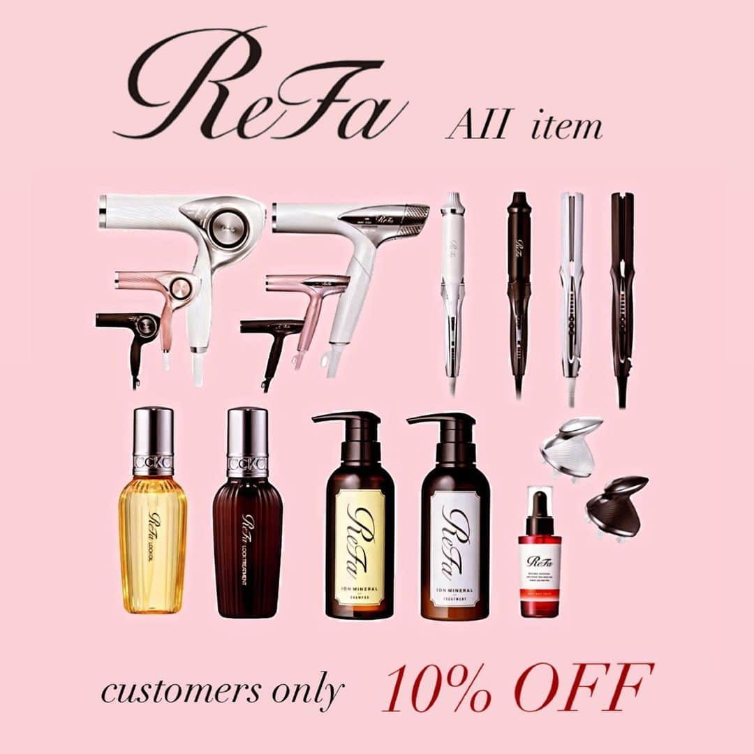 中西結梨花さんのインスタグラム写真 - (中西結梨花Instagram)「⁡ Refa AII item 10% OFF ♥︎ 顧客様のみ ♥︎ ⁡ 購入希望の方は、新しいネット予約のLINEから 直接メッセージでお願いします🪿🎀✨ ⁡ 1度でも担当したことのあるお客様のみ購入可能🤍 ⁡ ※ドライヤープロのみ欠品中(年始に販売開始予定です) ※ご自宅への発送は承っておりません ※ 全て税込表記です  コテは26mm、32mm、38mm取り扱いです🎧 ⁡ 何かあれば予約LINEメッセージでお気軽にお問い合わせください💌 ⁡ #Refa #リファ」12月3日 19時20分 - nakanishi__yurika