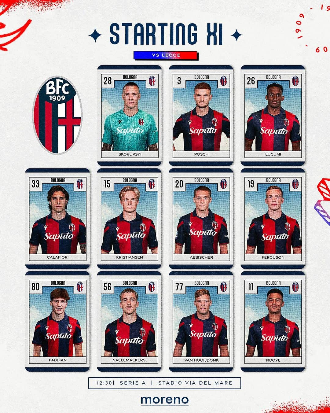 ボローニャFCさんのインスタグラム写真 - (ボローニャFCInstagram)「Il nostro 1️⃣1️⃣ titolare per #LecceBologna 🔴🔵  #ForzaBFC #WeAreOne」12月3日 19時20分 - officialbolognafc