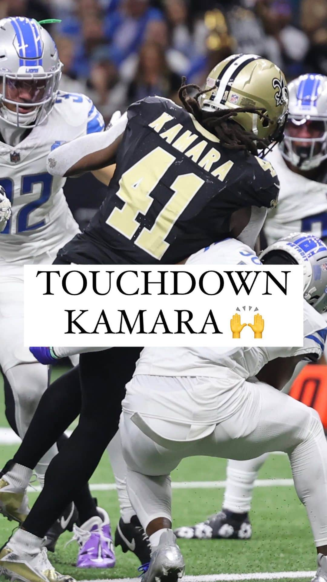 ニューオーリンズ・セインツのインスタグラム：「Alvin Kamara now sits in a tie with Mark Ingram II for most career rushing TDs in club record books (52) ⚜️  📺: FOX」