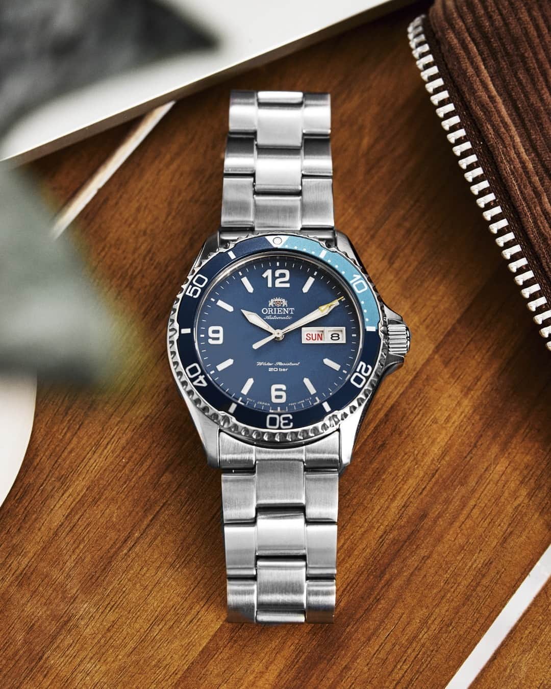 Orient Watchのインスタグラム：「A refreshing take on arguably our most popular diver model, now in exciting, never before seen colorways. This one features a matte blue dial!」