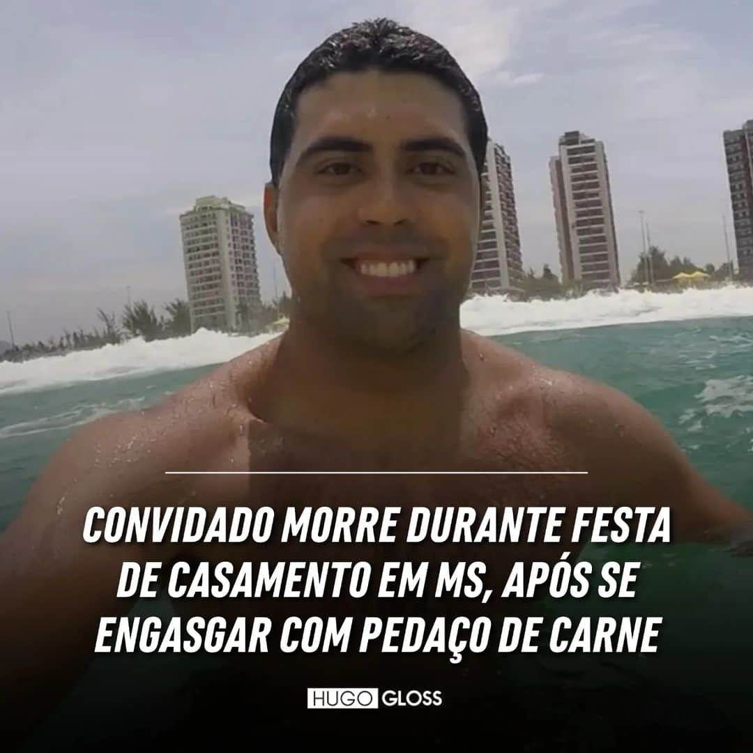 Hugo Glossのインスタグラム：「Ricardo Lago Zaher era convidado de uma festa de casamento, neste sábado (2), quando se engasgou com um pedaço de carne e veio a falecer, em Campo Grande. O boletim de ocorrência deu detalhes do caso e do socorro prestado a ele. Além disso, a família se manifestou e lamentou a morte repentina do pecuarista de 30 anos.  ➡️ Saiba detalhes, clicando no link da bio ou no destaque "News".  (📷: Reprodução/Arquivo Pessoal)」