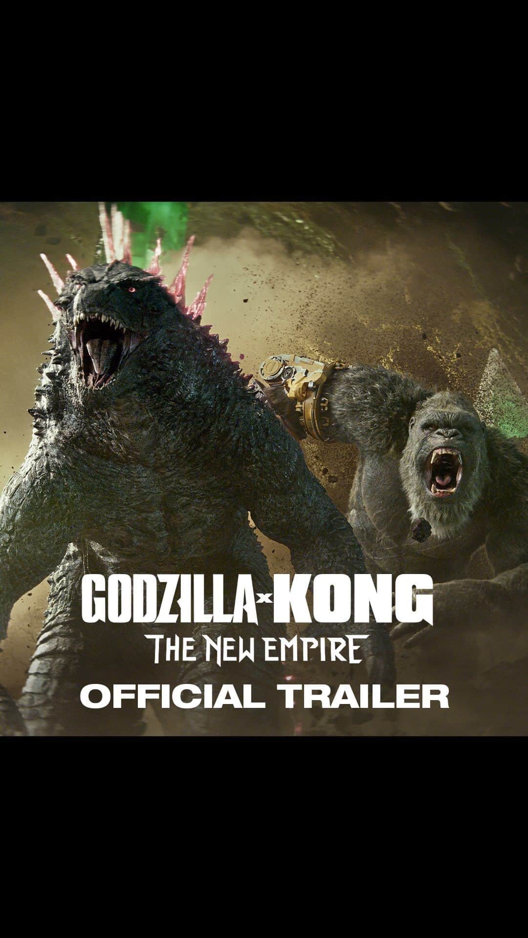 Warner Bros. Picturesのインスタグラム：「Witness the rise of a new empire. #GodzillaXKong - Only in Theaters 2024.」