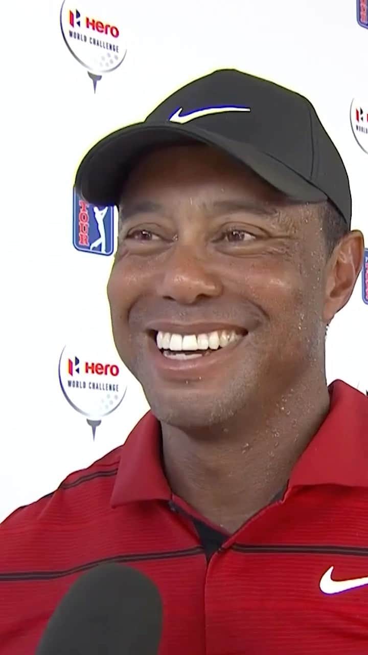 チョン・インジのインスタグラム：「Tiger Woods is looking forward to competing in 2024 after a positive first tournament back. 🐅🫡  📺: @peacock | #HeroWorldChallenge」