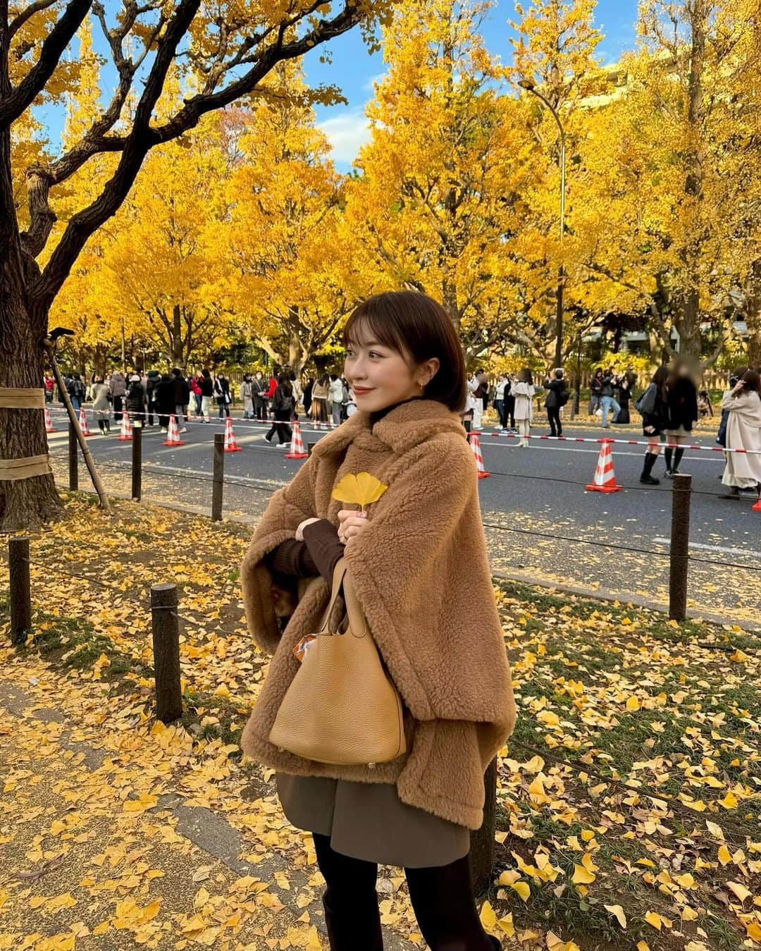 千葉由佳（ちばゆか）さんのインスタグラム写真 - (千葉由佳（ちばゆか）Instagram)「. イチョウ並木がとっても綺麗だった💛 いい見ごろでした🧸💛」12月3日 22時52分 - chibayuka