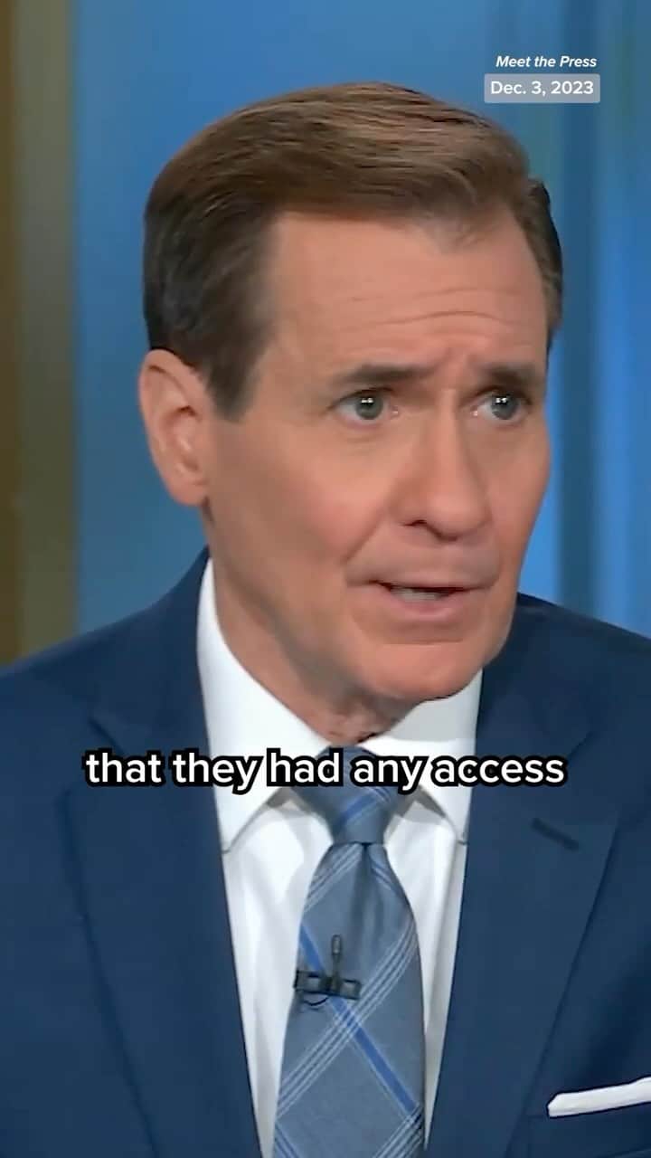 NBC Newsのインスタグラム：「FIRST TO NBC NEWS: National Security Council Coordinator for Strategic Communications John Kirby said Sunday on #MTP that the U.S. intelligence community has indicated that it was not aware of Hamas’ plan of attack on Israel.⁠ ⁠ The New York Times recently reported that Israeli officials received Hamas’ plans for its Oct. 7 attack more than a year before it happened, citing documents, emails and interviews. The Times reported that the document was circulated among Israeli military and intelligence officials, but experts dismissed the plan as one that would be too difficult for Hamas to execute.⁠ ⁠ More at the link in bio.」
