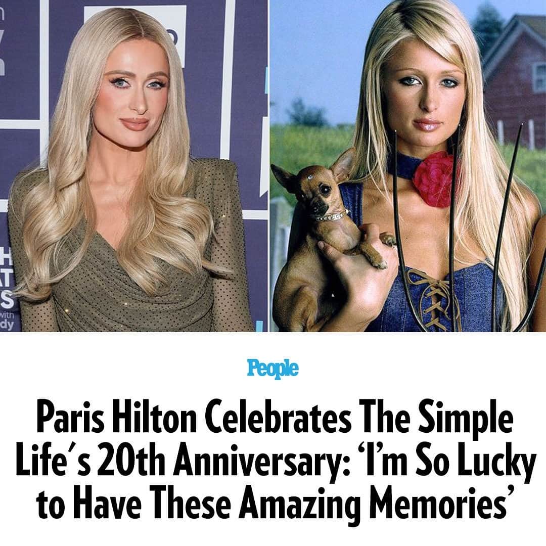 People Magazineのインスタグラム：「Paris Hilton is celebrating 20 years of The Simple Life, the reality television series she starred in opposite Nicole Richie.  In a sweet Instagram post, Hilton shared a selection of photographs of herself and Richie.  She then asked fans to name their "fav episode" and added a group of hashtags, including, "#ThatsHot" and "#TheOGs."   Iconic. Tap the link in bio to read her tribute. 📷: Getty Images」