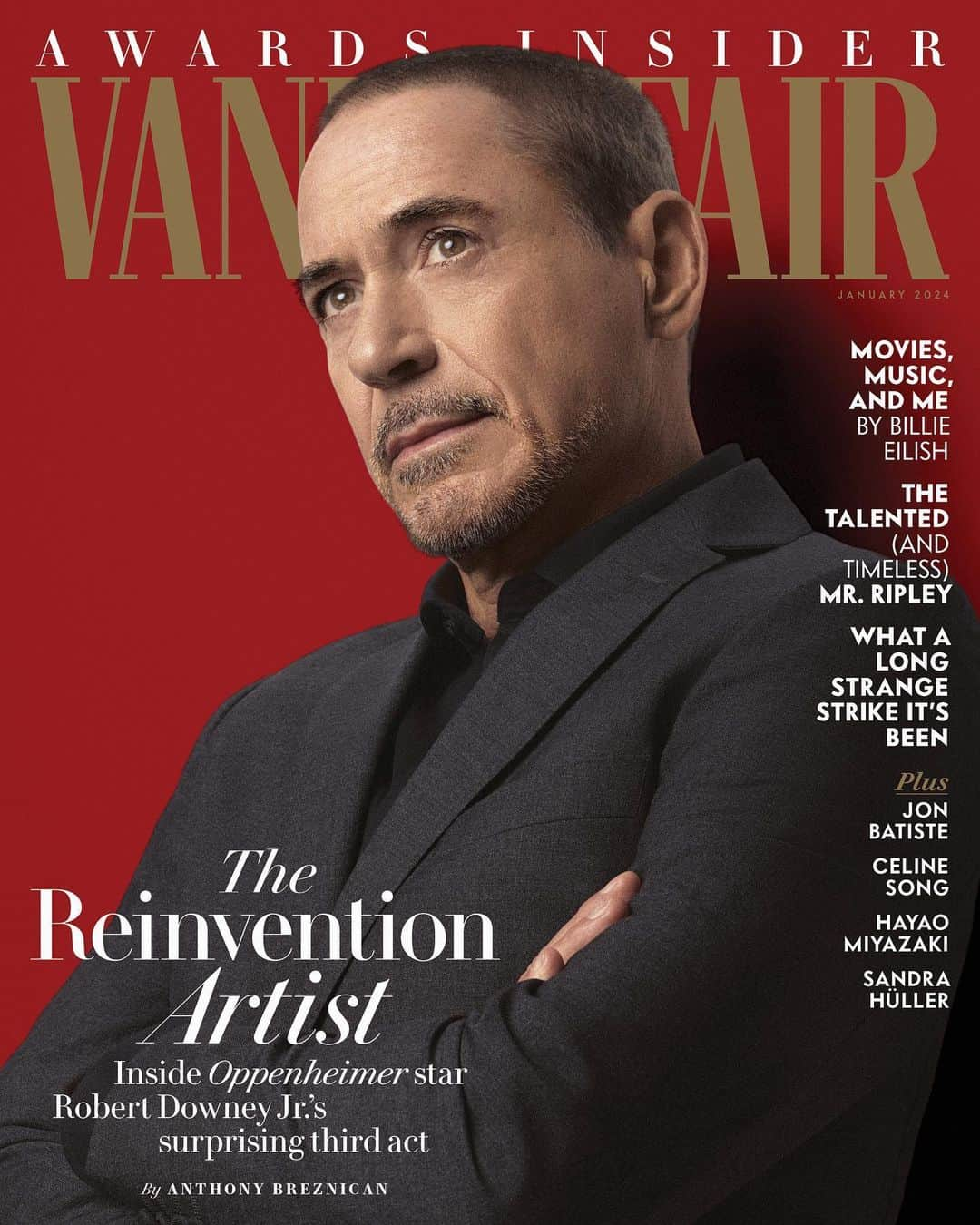 Vanity Fairさんのインスタグラム写真 - (Vanity FairInstagram)「Robert Downey Jr., two-time Oscar nominee and forever superhero, is now navigating “the back nine” of his career, including a transformative role in ‘Oppenheimer.’   Four years after hanging up his iron suit for good, the actor is baring his soul in documentary projects while acting against type as an anti-charismatic bureaucrat in ‘Oppenheimer.’ If you ask those closest to the actor, that fiery performance is only the beginning of his unlikely third act. “Robert has certainly lived a complicated life. He understands the stakes, he understands loss, he understands the turns life can take between ups and downs,” says Marvel director Anthony Russo. “He’s always looking for that level of depth, that level of complexity. I think he knows that’s what we all come to movies for in the first place.”  For VF’s Awards Insider issue, @robertdowneyjr’s inner circle size up the man and his considerable legacy.  Photographed by Marco Grob for Universal.  Styled by Erica Cloud. Grooming by Davy Newkirk.」12月4日 1時01分 - vanityfair