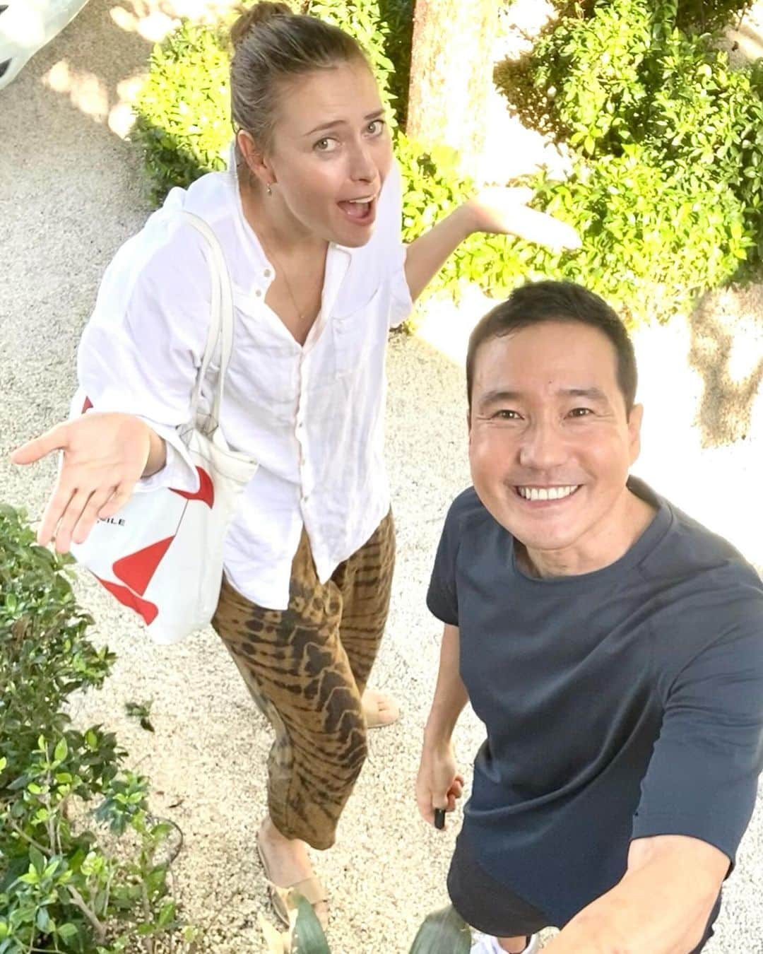 中村豊のインスタグラム：「Hi @mariasharapova  it’s been awhile 🙏🙏🙏 #goodvibes」