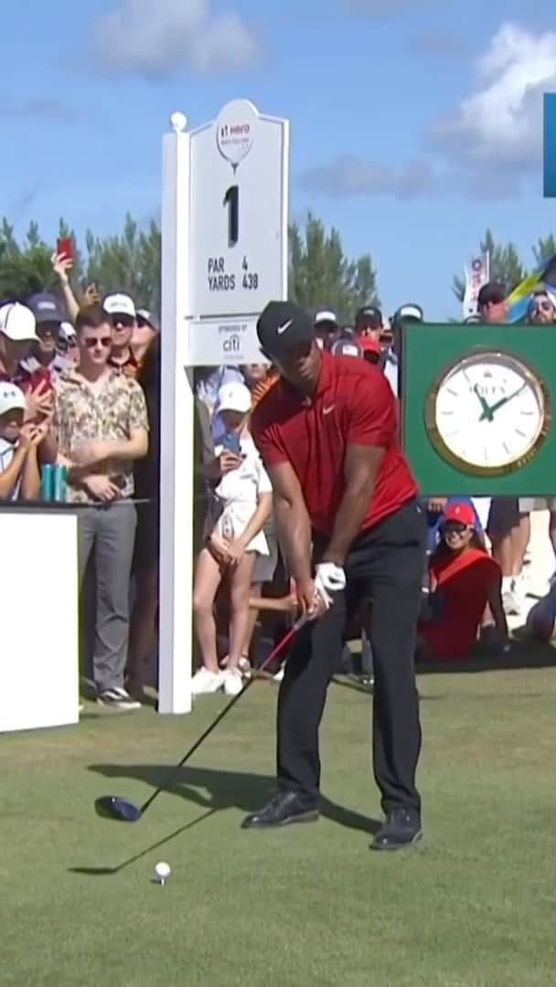 チョン・インジのインスタグラム：「Sunday red Tiger Woods is off the tee for his final round at the Hero World Challenge. 🐅  📺: Live on @peacock | Golf Channel 11:30 ET, NBC 1:30 ET」