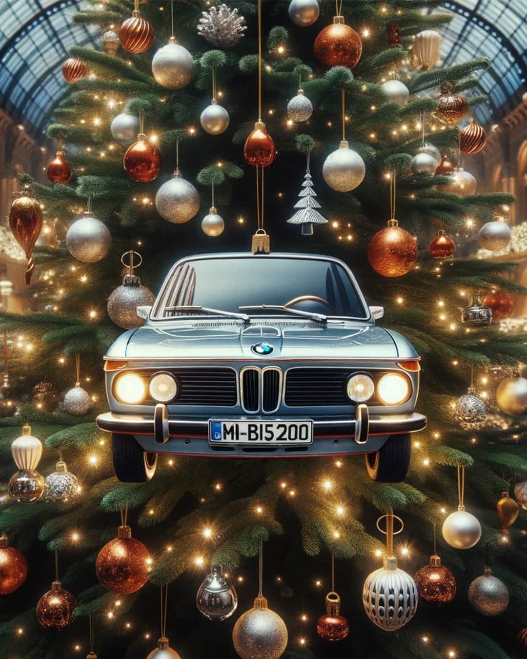 BMWさんのインスタグラム写真 - (BMWInstagram)「Something classic for the tree this year? 🎄  Made using AI.   #BMW #ChristmasTree #ChristmasDecor」12月4日 1時35分 - bmw