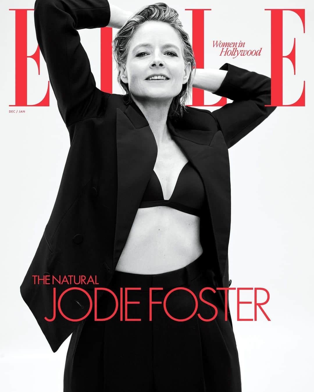 Polo Ralph Laurenのインスタグラム：「Academy Award–winning actress #JodieFoster is featured on the cover of @ElleUSA in our #PoloRalphLauren Silk-Lapel Double-Breasted Wool Blazer.  ELLE: @ElleUSA Editor-in-Chief: @NinaGarcia Talent: Jodie Foster  Photographer: @ZoeyGrossman Stylist: @AlexWhiteEdits Writer: @SaradAustin Hair: @HairbyAdir @AFrame_Agency Makeup: @PatiDubroff @Chanel.Beauty Manicure: @Ashlie_Johnson @TheWallGroup Production: @LolaProduction  #PoloRLStyle #RLEditorials」