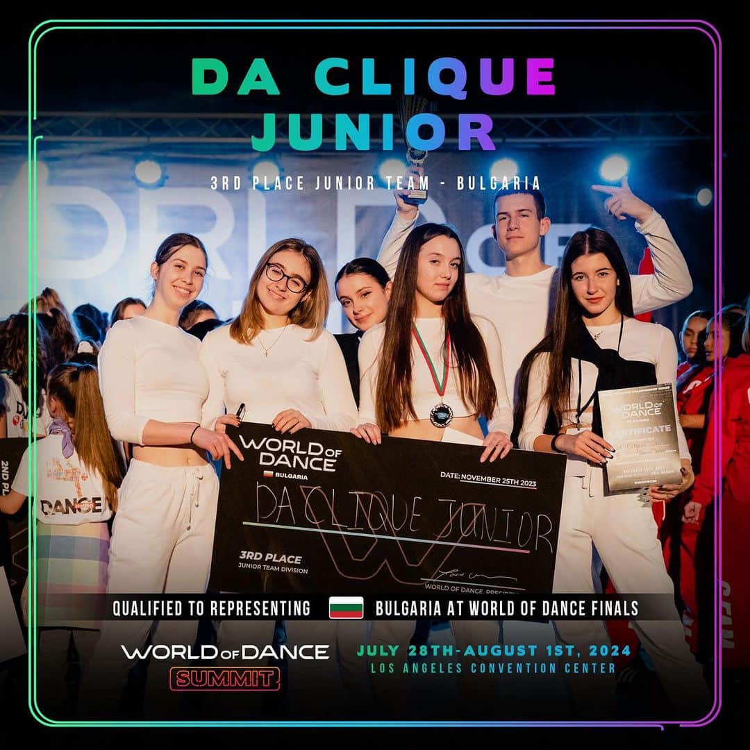 World of Danceさんのインスタグラム写真 - (World of DanceInstagram)「Congratulations to the Junior Division winners of World of Dance Championship Series Bulgaria 2023! 🏆  These teams are now qualified for the Finals competition at the all new World of Dance Summit, July 28th - August 1st, 2024 at the Los Angeles Convention Center!  ➡️Swipe to see our champs and make sure to leave some love in the comments! 🔥  Junior Division Winners 🥇Young C-Fam ( @officialcfamdancecrew ) 🥈Dance Station (@dance_station_bulgaria) 🥉Da Clique Junior ( @daclique__ )  Thanks to all the competing teams, showcase teams that took our stage, see you at World of Dance summit! 🙌  #worldofdance #worldofdancesummit24」12月4日 2時00分 - worldofdance