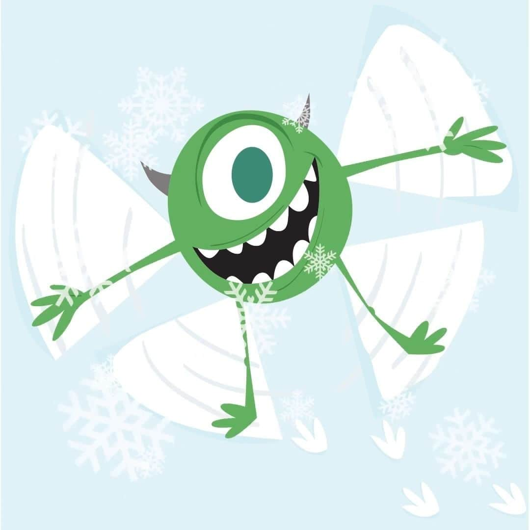 Disney Pixarのインスタグラム：「A snow angel-monster? YES PLEASE 💚」