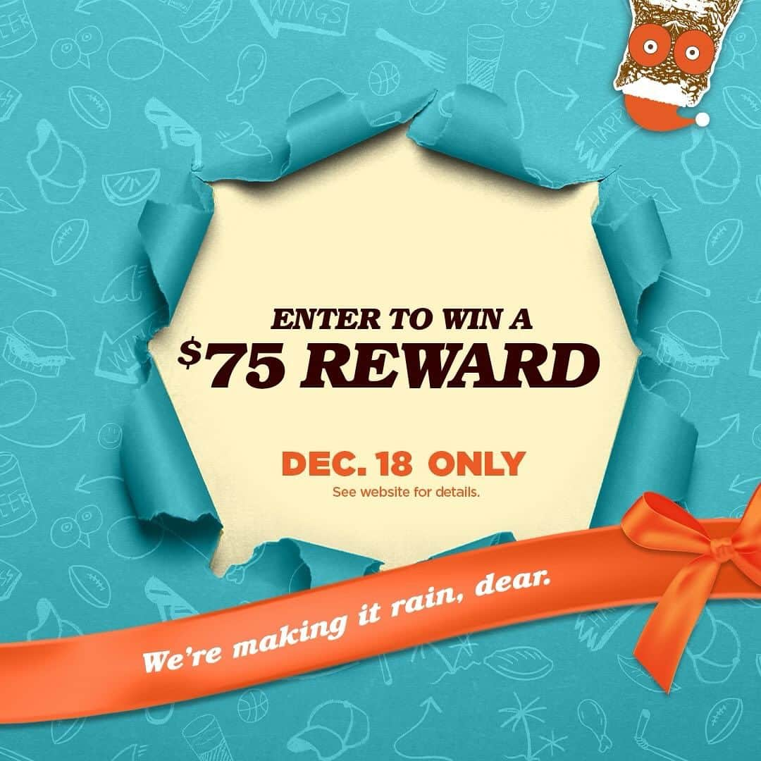 Hootersさんのインスタグラム写真 - (HootersInstagram)「On the 8th day of Hootmas, milk this reward for all it’s worth. 👩‍🦳🐄 Here’s how to enter: - Make sure you’re following @hooters  - Like this post  - Tag a friend in the comments - For an extra entry share this post in your story and tag us   Giveaway ends on December 18 at 11:59 pm ET. Winners will receive a DM 48 hours after the daily giveaway ends. Winners must respond within 24 hours to claim their prize.  DISCLAIMER: Must be a HootClub Rewards Member to receive reward. Valid at participating locations only.  Giveaway on 12/18/23 only. Additional restrictions may apply.」12月19日 0時04分 - hooters