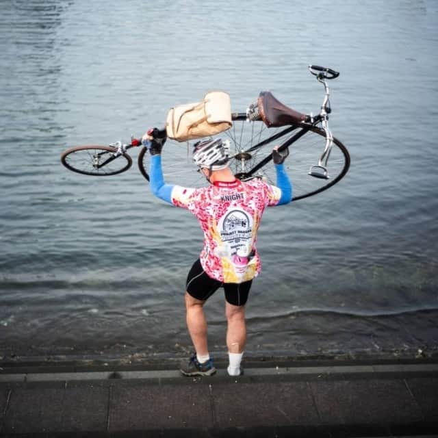 The Japan Timesさんのインスタグラム写真 - (The Japan TimesInstagram)「Cycling 1,500 kilometers from Nagasaki all the way to Yokohama is a feat in itself — now imagine making the journey perched atop an old-fashioned “high-wheel” bike, with a huge front wheel nearly 1.5 meters above a tiny back one.  Vintage bicycle enthusiast and property manager Eric Knight shipped his high-wheeler — a replica of one with a 54-inch front wheel originally made by the Victor company — from his home in Berwyn, Pennsylvania, to Japan for the trip.  Knight and friend Mark Kennedy were inspired by pioneering cyclist Thomas Stevens (1854-1935), who traveled the same route through Japan in 1886 on a high-wheeler. Stevens’ stint here was the final leg of a journey circumnavigating the world that originally began in San Francisco, making him the first person to accomplish this feat on a bicycle. Read more about their 32-day journey with the link in our bio.  📸: Johan Brooks  #japan #cycling #cyclinglife #bicycle #bicycles #traveljapan #japantimes #日本 #自転車 #旅行 #ジャパンタイムズ #🚴」12月18日 17時40分 - thejapantimes