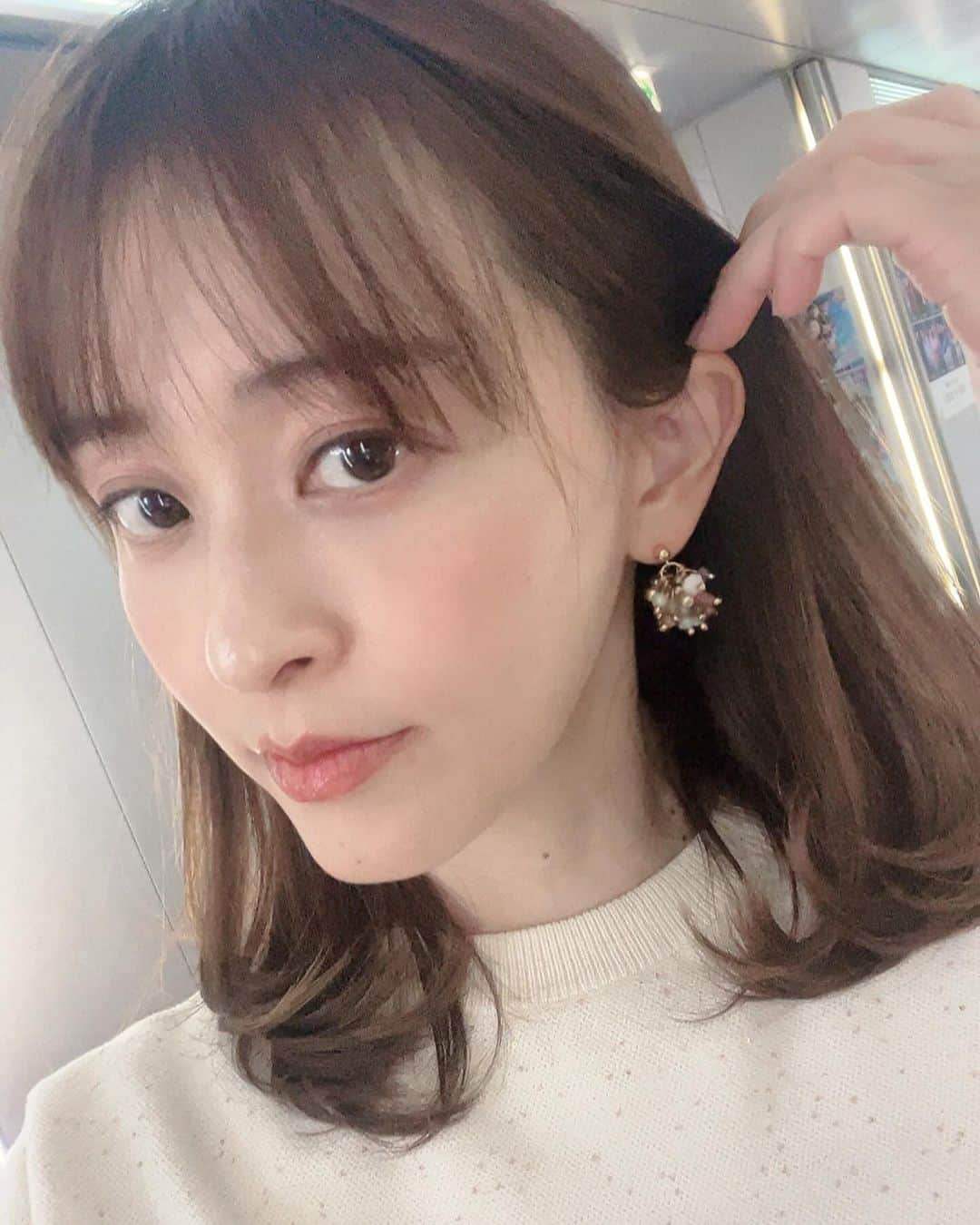 田中理恵さんのインスタグラム写真 - (田中理恵Instagram)「@cheche_fl  シューイチでつけていたピアス🥰 手作り😚❤️」12月18日 20時38分 - riiiiiie611