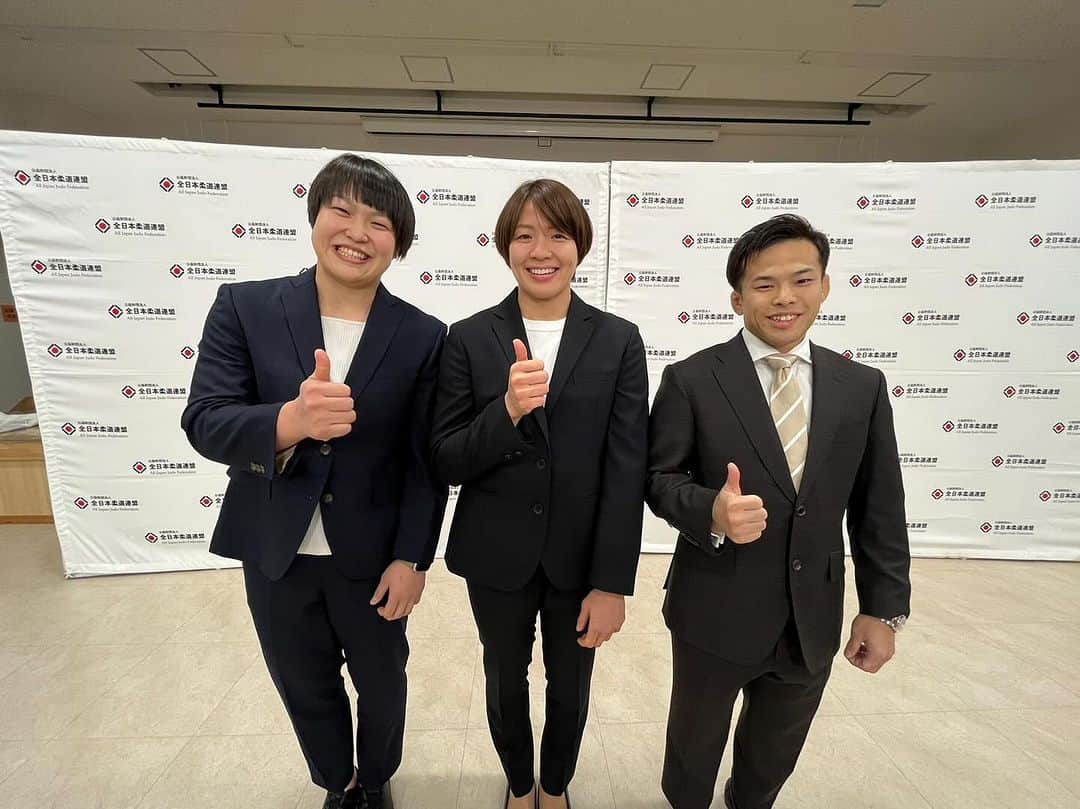 全日本柔道連盟(AJJF)さんのインスタグラム写真 - (全日本柔道連盟(AJJF)Instagram)「第33回オリンピック競技大会（2024/パリ）柔道競技代表に内定した3名の選手の取材会を行いました。  【代表内定選手】 #永山竜樹 選手 #髙市未来 選手 #髙山莉加 選手」12月4日 14時29分 - ajjf_official