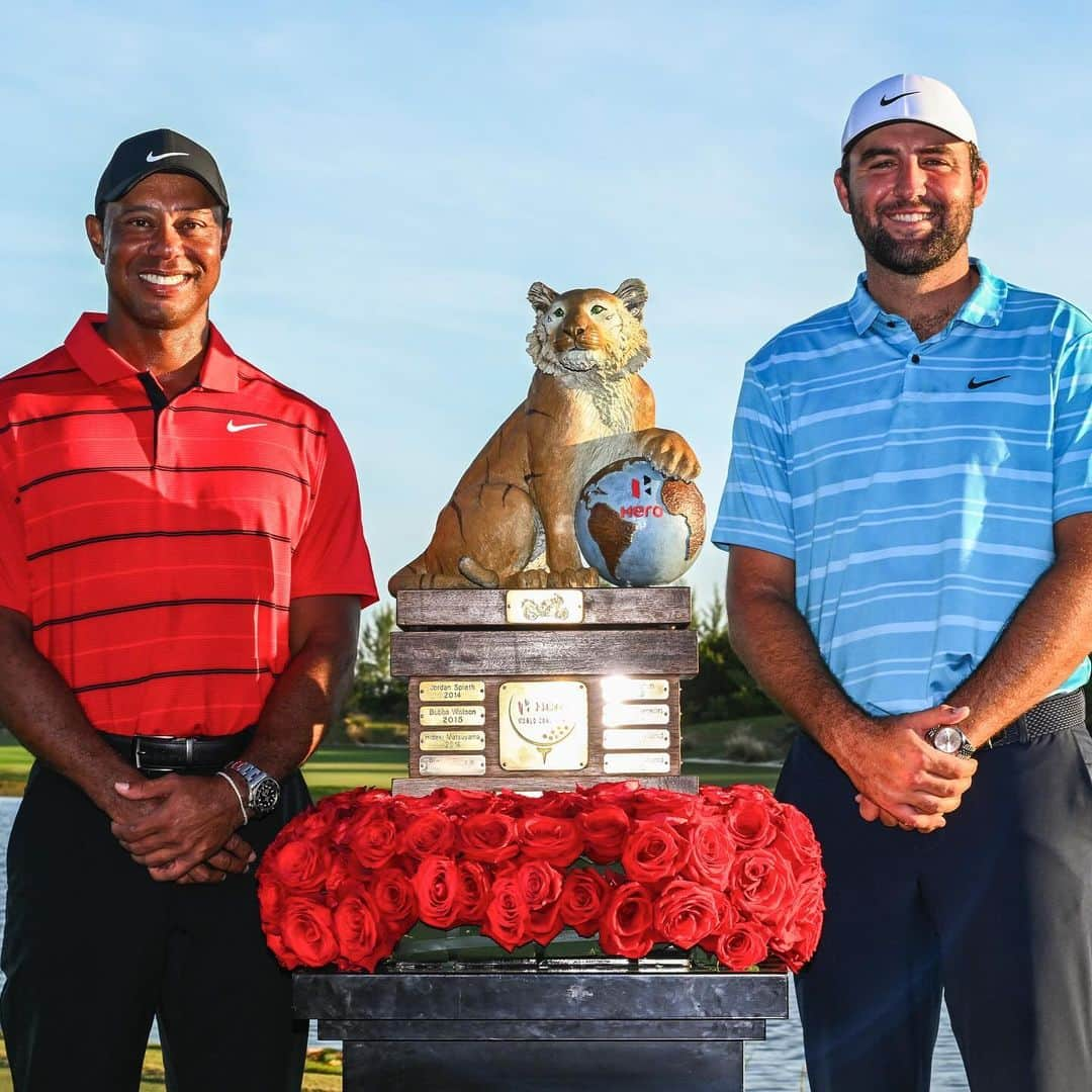 タイガー・ウッズさんのインスタグラム写真 - (タイガー・ウッズInstagram)「Congratulations to @scottie.scheffler on winning #HeroWorldChallenge. Thank you to @heromotocorp, every TOUR player and fan who helped support this year’s event, benefitting @tgrfound.」12月4日 7時27分 - tigerwoods