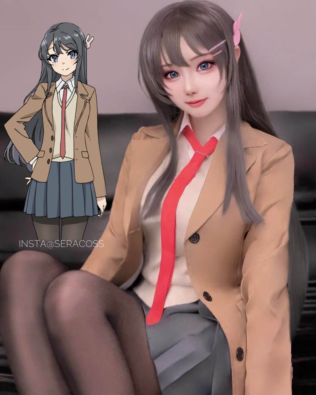 せら☆こすさんのインスタグラム写真 - (せら☆こすInstagram)「my cosplay #maisakurajima  @seracoss  #rascaldoesnotdreamofbunnygirlsenpai  Mai san🥰❤️ . . . . . . . . . . . . . 劇場版みてきた🥹❤️最後まで麻衣さんが可愛すぎでし🥹終始ドキドキ #rascaldoesnotdreamofbunnygirlsenpaiedit #maisakurajimacosply #maisakurajima #sakurajimamai #animewaifu #bunnygirlsenpai #bunnygirlsenpaicosplay #animegirl #animelover #animetrending #anime2023 #rascaldoesnotdreamofadreaminggirl #rascaldoesnotdreamofbunnygirl #青春ブタ野郎 #青ブタ #青ブタ映画 #青春ブタ野郎はバニーガール先輩の夢を見ない #青春ブタ野郎シリーズ #青春ブタ野郎はランドセルガールの夢を見ない」12月4日 8時46分 - seracoss