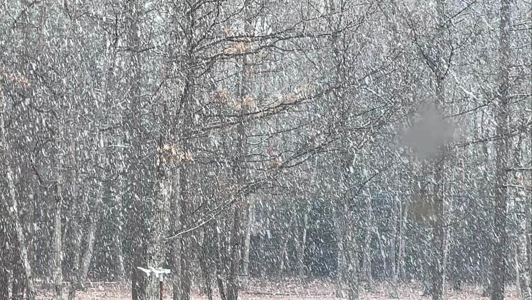 皆川明のインスタグラム：「晴れるはずだった長野、大町でのワークショップ。 雨男の僕は寒い地域では雪男になるようだ。 “今日降る予報はなかったんだけどなぁ”という声をチラホラ聞こえてきた。」