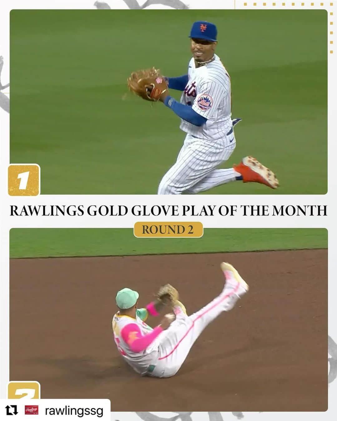 Rawlings Japanさんのインスタグラム写真 - (Rawlings JapanInstagram)「#Repost @rawlingssg with @use.repost ・・・ The Rawlings Gold Glove Play of the Year. We are having the 6 winners from the Rawlings Gold Glove Play of the Month go against each other in a bracket style challenge.  Voting is live now on our story! #ローリングス  #グラブ #守備 @rawlings_japan_llc」12月4日 10時40分 - rawlings_japan_llc