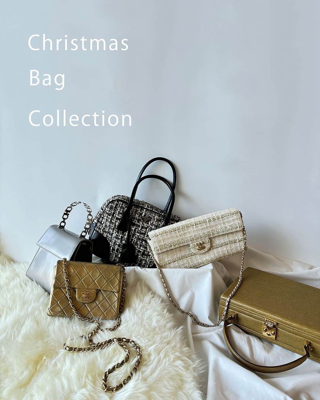 Ｈedyのインスタグラム：「. 【Christmas Bag Collection】  今回はクリスマスにぴったりなバッグを特集。  Hedyがセレクトするヴィンテージバッグでクリスマスシーズンのコーディネートを楽しんでみてはいかがでしょうか？  #hedy #hedy_japan #hedy_vintage #vintageshop」