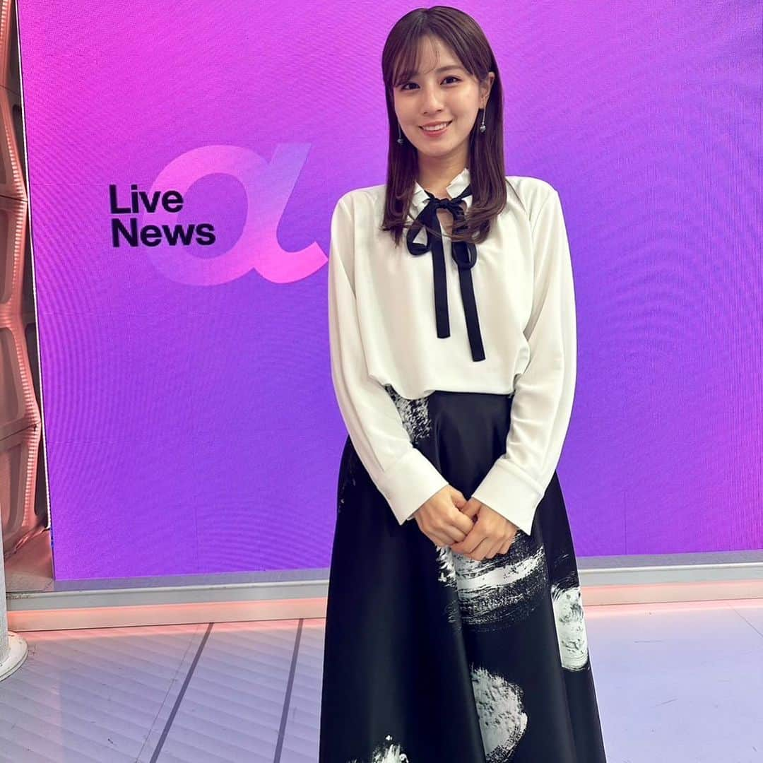 フジテレビ「THE NEWS α」のインスタグラム：「. こんばんは🌙 今夜も23時40分〜の放送です✨  今日も是非ご覧ください✨  きょうのコメンテーター #崔真淑 さん @masumi_sai   #livenewsα #ライブニュースα #フジテレビ #fujitv #ニュース #堤礼実 #海老原優香 #今湊敬樹 #上中勇樹 #松﨑涼佳」