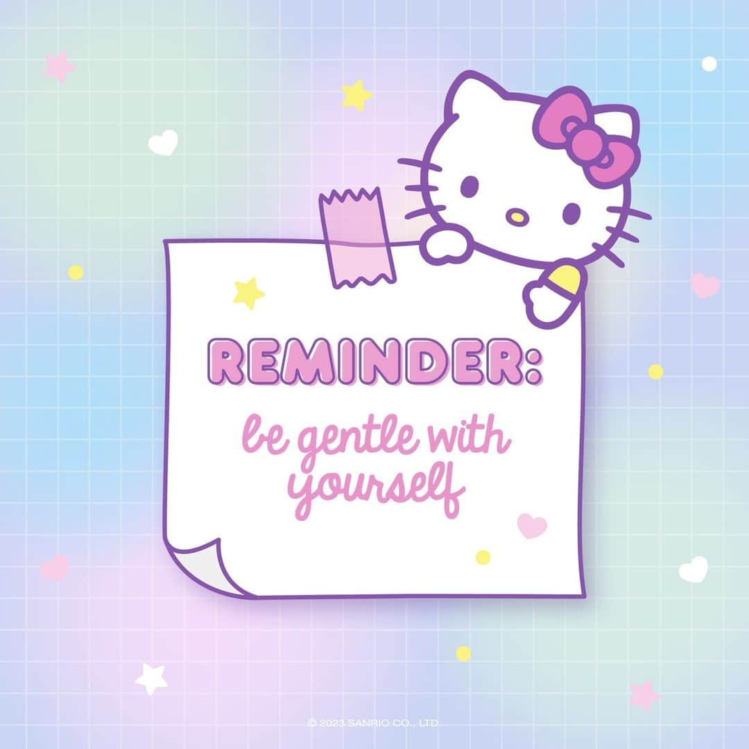 Hello Kittyのインスタグラム：「Tag your bestie for a sweet reminder 💗 #mondaymotivation」