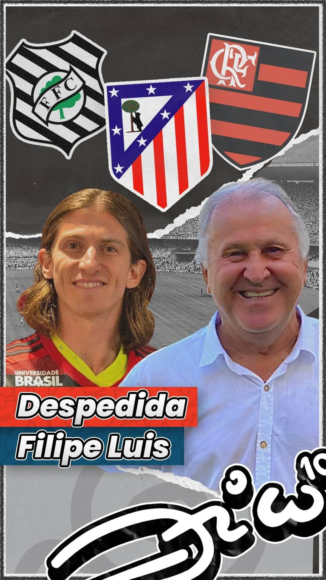 ジーコのインスタグラム：「RECADO ESPECIAL ⚽❤️🖤  O @filipeluis anunciou a aposentadoria dos gramados e o @zico já mandou um recado pra ele.   Que moral, hein? 😉 Desejamos todo sucesso nessa nova fase 🙏」