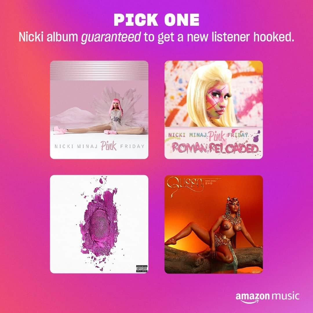 さんのインスタグラム写真 - (Instagram)「attention #barbz 🫡 there's still time to convert a new fan before #PinkFriday2 💖」12月5日 2時00分 - amazonmusic