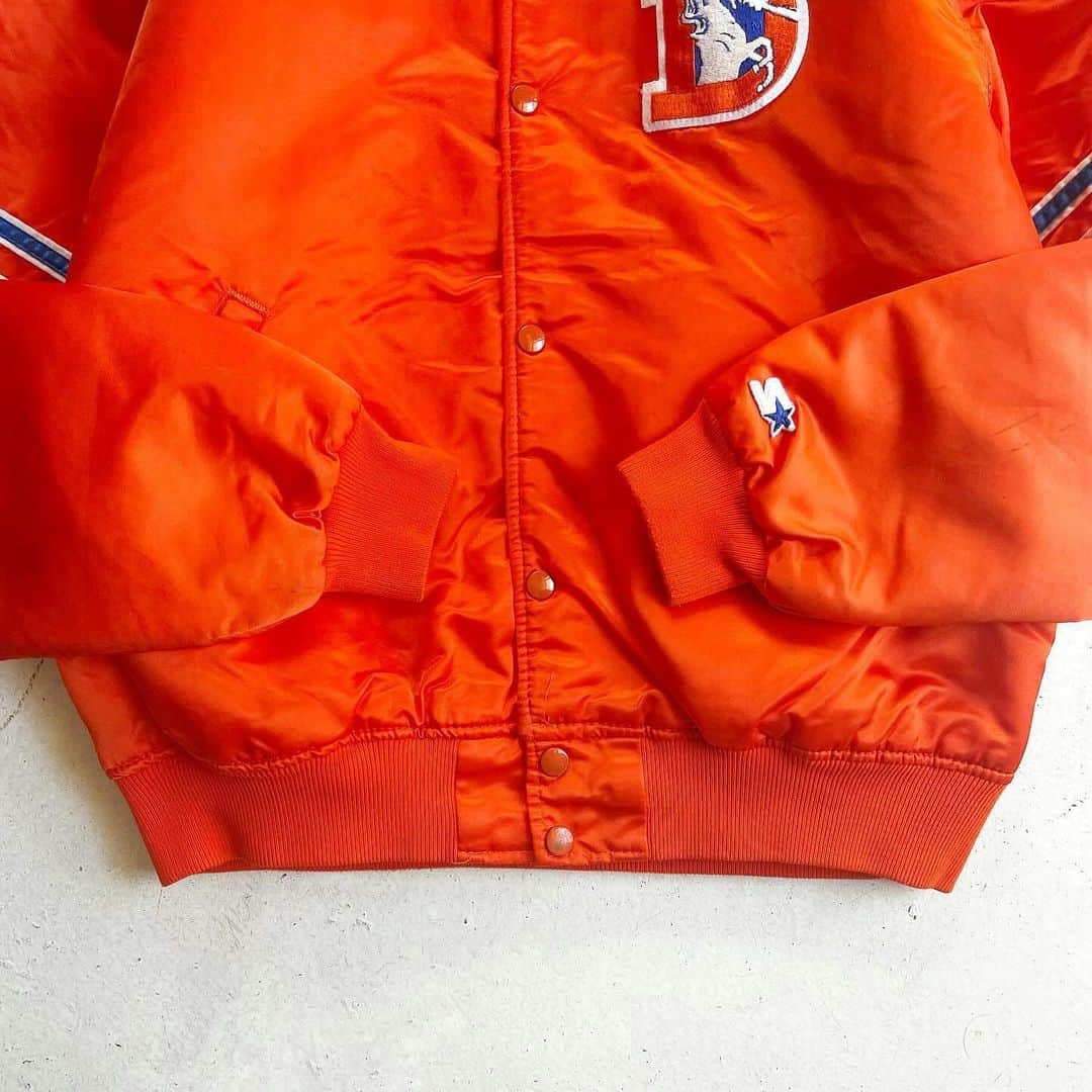 DROP...vintage select shopさんのインスタグラム写真 - (DROP...vintage select shopInstagram)「1990s STARTER NFL Denver BRONCOS Studium Jacket 【L】  レアカラー🧡」12月4日 16時40分 - tokyo_drop