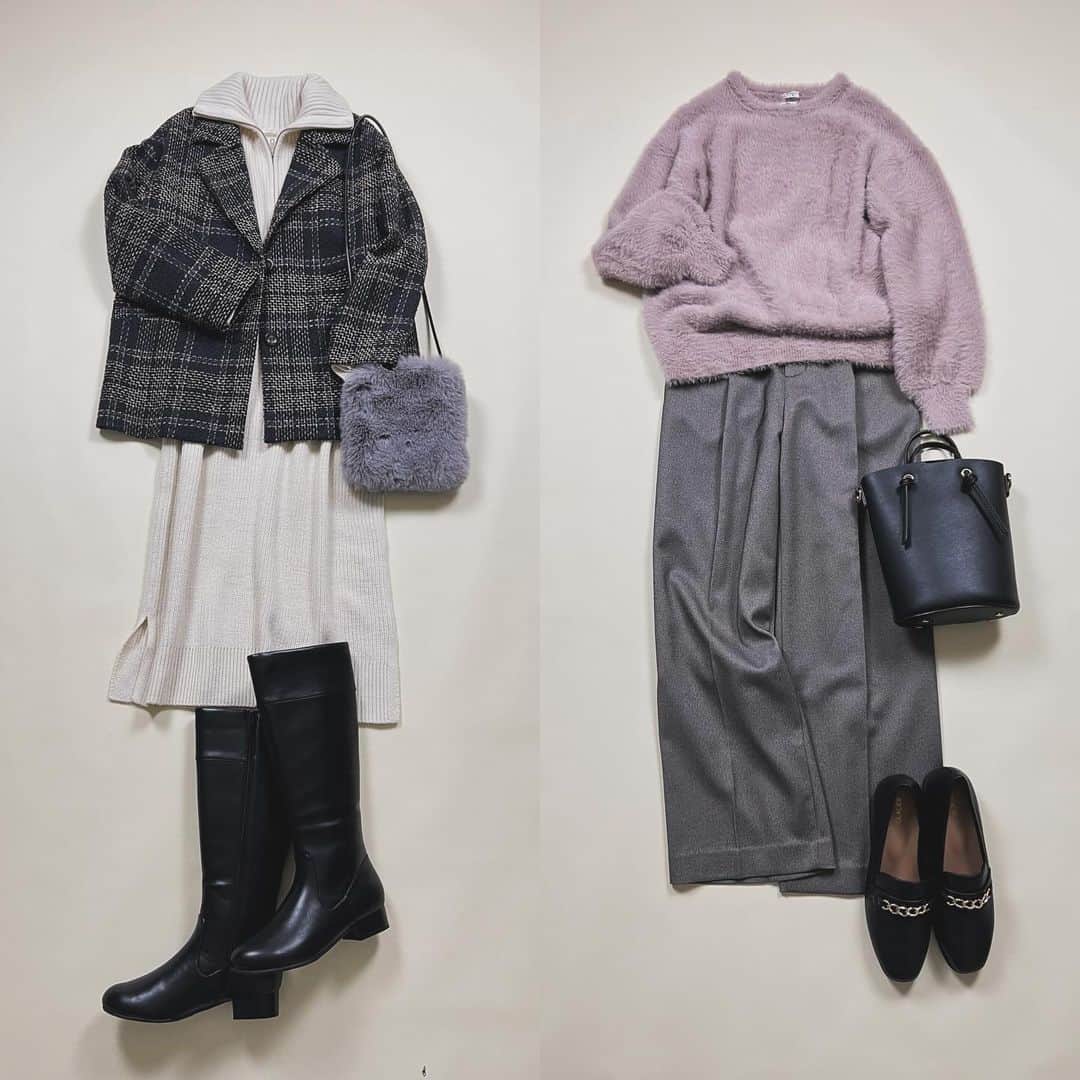 ハニーズ公式さんのインスタグラム写真 - (ハニーズ公式Instagram)「インスタでもついつい登場回数が多くなる スタッフの欲しいものリスト3  コーデ 『チェック柄ツイードコート』￥5980 ・673043824947 『ハーフジップワンピース』￥3980 ・636051912749 『エコファーショルダー』￥1980 ・281121833497 『ローヒールロングブーツ』￥4480 ・235134834252  『フェザーヤーンニット』￥3480 ・612031129944 『ストレートパンツ』￥2980 ・573073070249 『ナローハンドルミニBag』￥2480 ・277121795392 『チェーン付ローファー』￥2680 ・235134842152  詳しくはプロフィールのURLからチェック✔︎ @honeysofficial  画像をタップすると商品ページにとぶことができます☺︎ #今買って長く使える#ハニーズ購入品 #coordinate#honeys#ハニーズ #fashion #R_fashion #ootd #プチプラ #コスパ最強#高見えコーデ #スタッフおすすめ#アウターコーデ #overseas #overseasshipping #fashionista #fashiongram」12月4日 17時15分 - honeysofficial