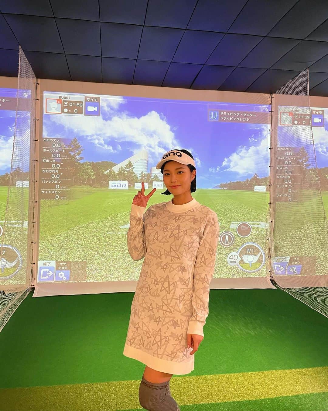 椿原愛のインスタグラム：「12月10日 午前10時30分からテレビ東京『アップグレードゴルフ』に出演させて頂きます🏌️‍♀️  いつもYouTubeで拝見させて頂いている、てらゆーさんとご一緒です☺️ すごく勉強になりました！みんなも見てね〜  お衣装 @pinggolf_japan   #アップグレードゴルフ」