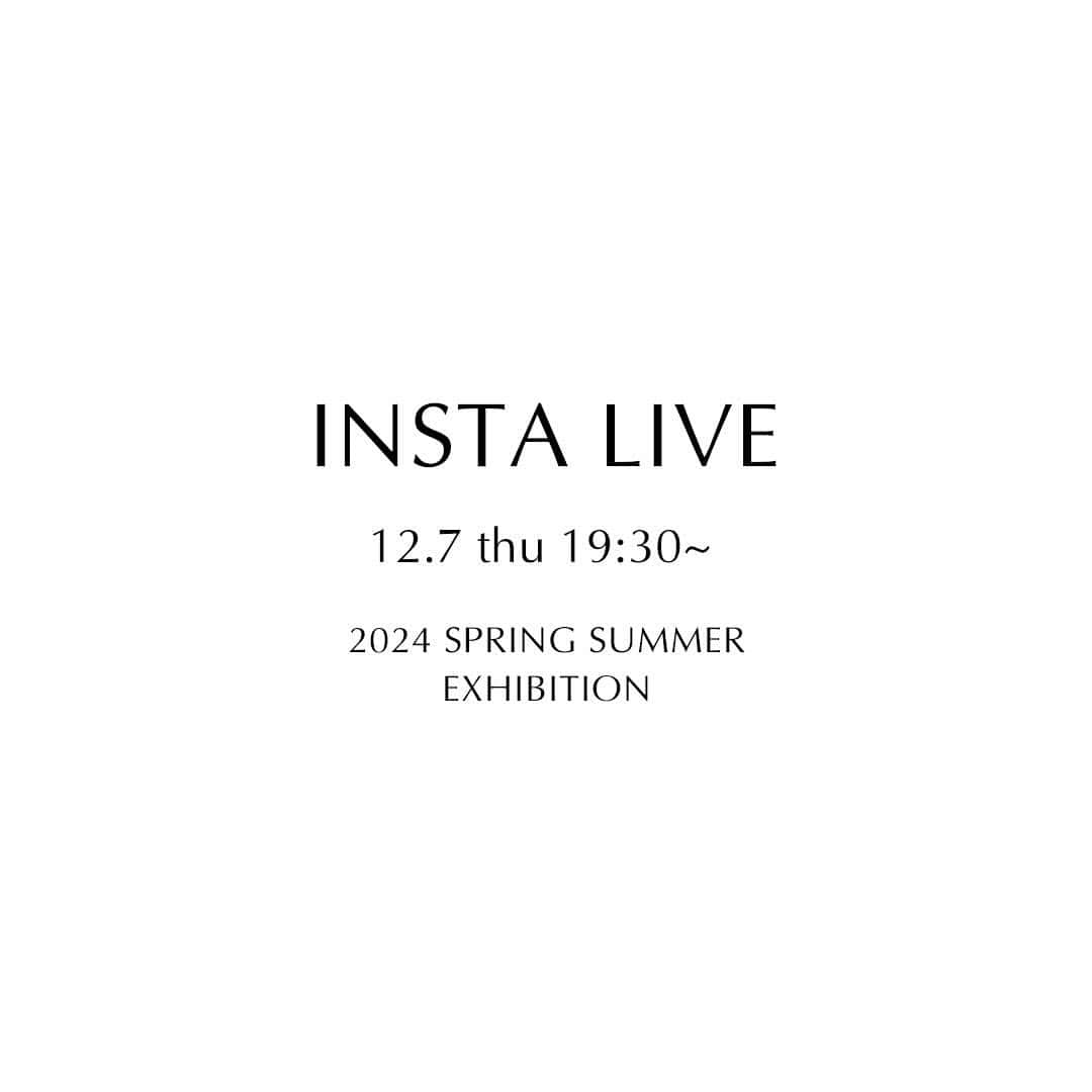 ロペのインスタグラム：「▶︎INSTA LIVE 12/7(木) 19:30〜 ⁡ 2024 SPRING SUMMER EXHIBITION CURUISE COLLECTION ⁡ 展示会場よりひと足先に春の新作をご紹介します✨ ⁡ ⁡ ⁡ #INSTALIVE #インスタライブ #2024ss #ロペ #ROPÉ #ropejp」