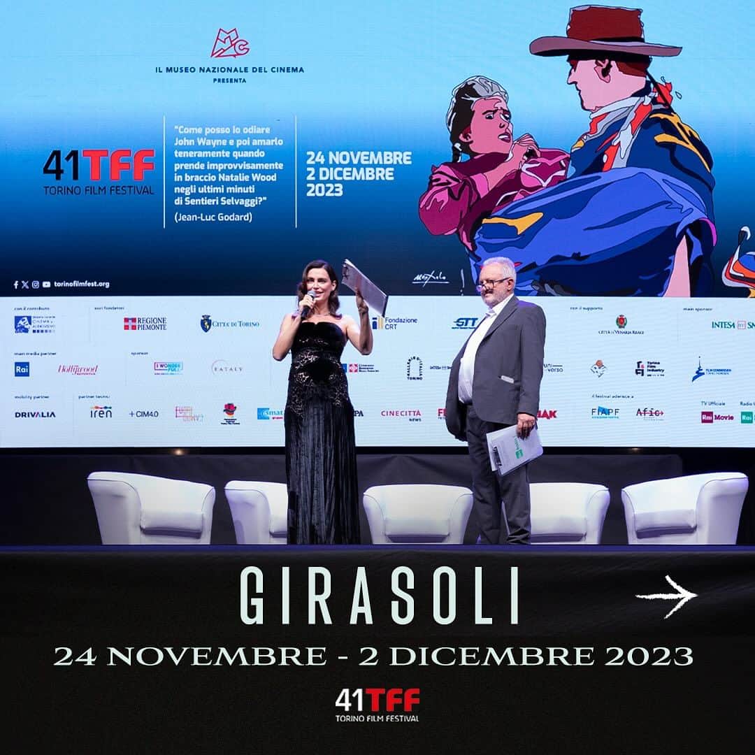 カトリネル・メンギアのインスタグラム：「Si è conclusa ieri, domenica 2 dicembre, la 41esima edizione del @torinofilmfestival  È stato un onore essere madrina di questa edizione così speciale per me per tantissimi motivi . #momentispeciali  Grazie @steve_dellacasa & @paola.poli.927  @rai_cinema @vonbroken @samantonnicola  #Girasoli 🎞️  @masifilm_official  @pluralagency  @ermannoscervino @amotea.thelabel  Press @manzopiccirillo ▫️ #Tff #TorinoFilmFestival #catrinelMarlon #debut #regia」